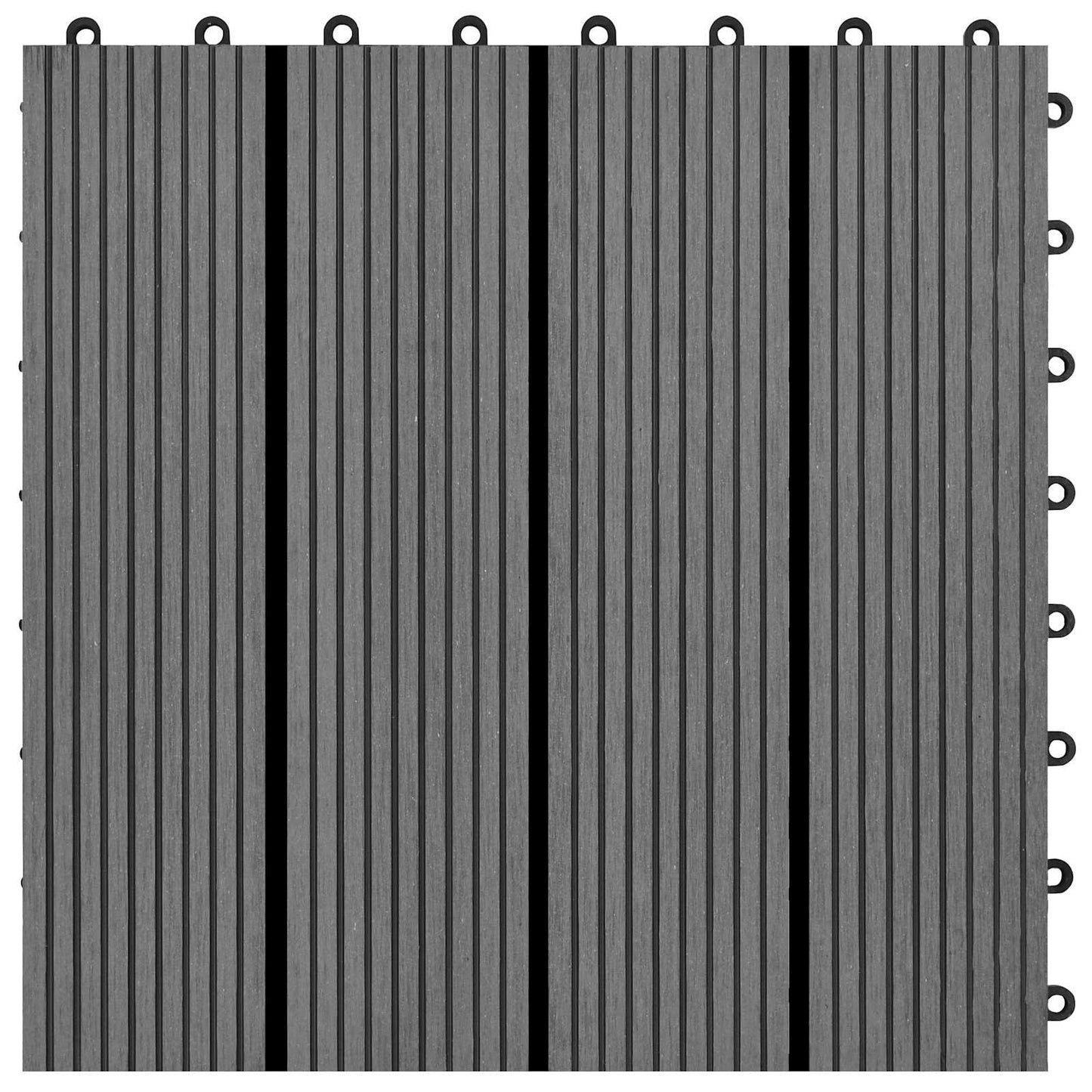vidaXL Πλάκα Κατασκευής 22 pcs Γκρι 30 x 30 cm WPC
