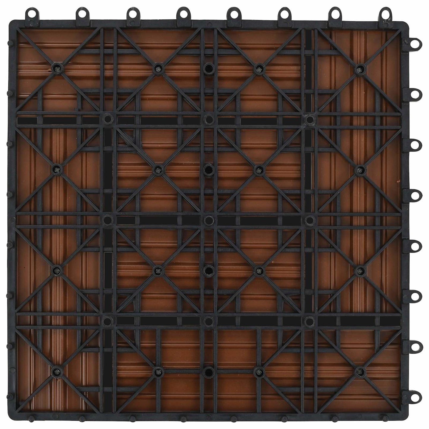 vidaXL Πλάκα Κατασκευής 22 pcs Καφέ 30 x 30 cm WPC