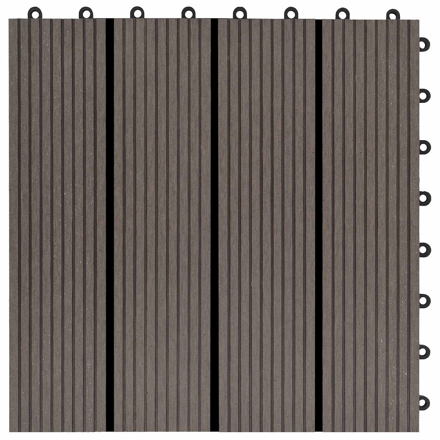 vidaXL Πλάκα Κατασκευής 22 pcs Σκούρο Καφέ 30 x 30 cm WPC