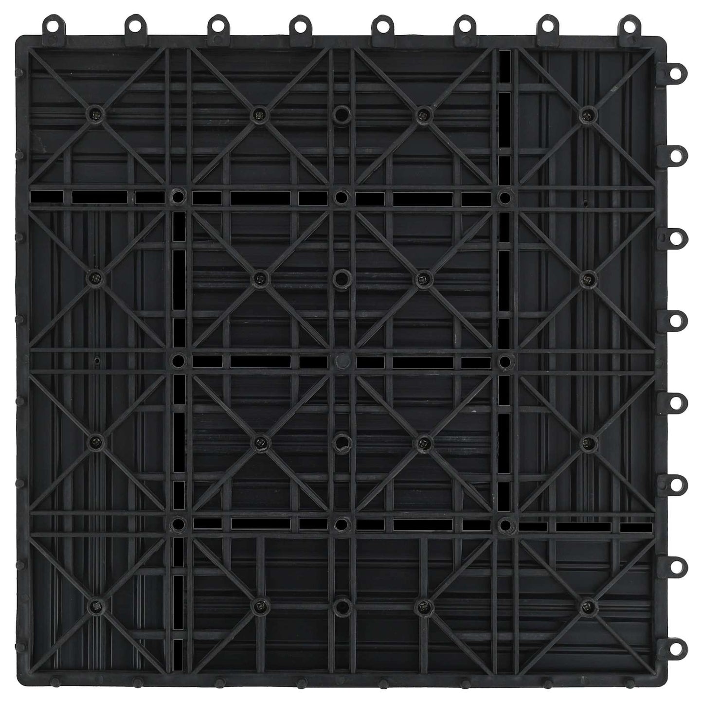 vidaXL Πλάκα Κατασκευής 22 pcs Μαύρο 30 x 30 cm WPC