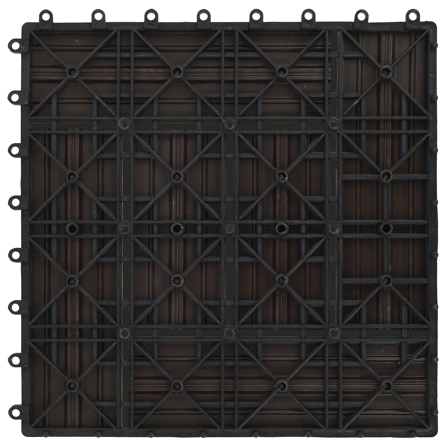 vidaXL Πλάκα Κατασκευής 22 pcs Σκούρο Καφέ 30 x 30 cm WPC