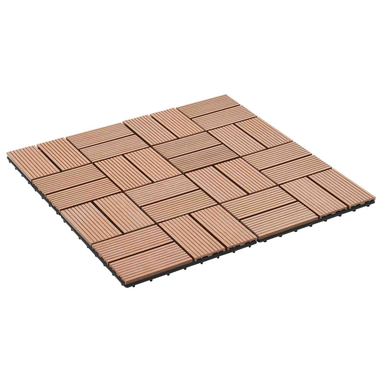 vidaXL Πλάκα Κατασκευής 22 pcs Καφέ 30 x 30 cm WPC