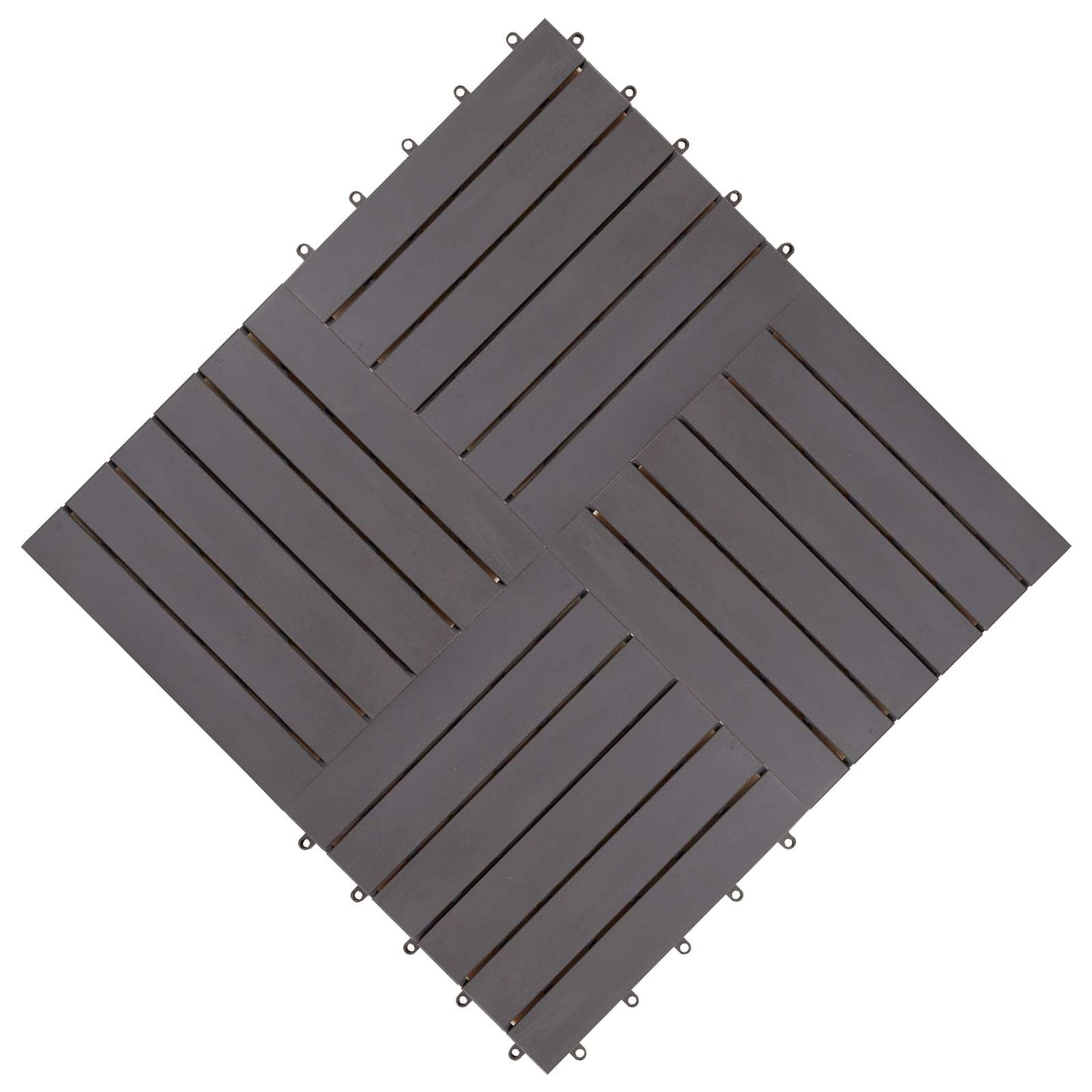 vidaXL Πλάκα Κατασκευής 30 pcs Γκρι 30 x 30 cm Ξύλο Ακακίας