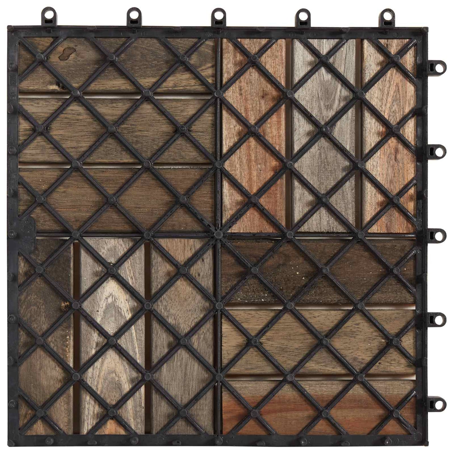 vidaXL Πλάκα Κατασκευής 20 pcs Γκρι 30 x 30 cm Ξύλο Ακακίας