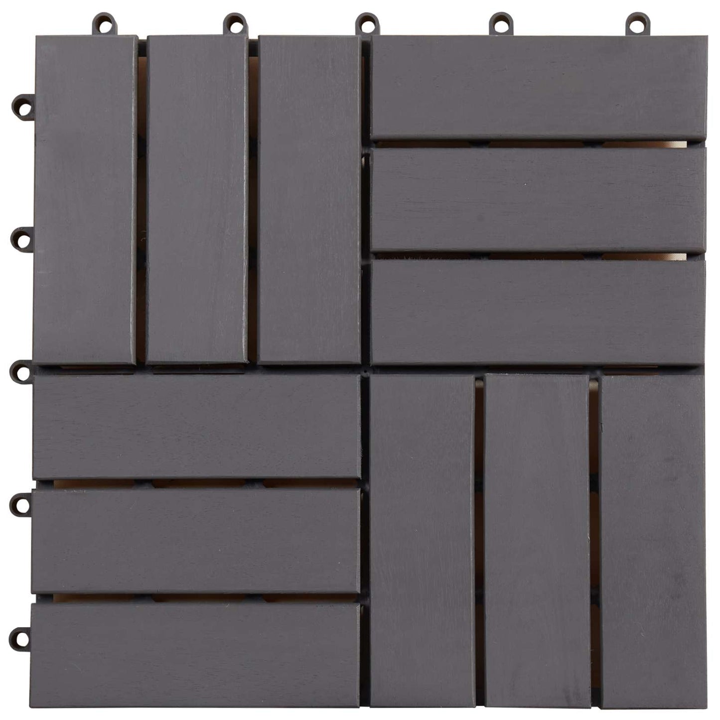 vidaXL Πλάκα Κατασκευής 20 pcs Γκρι 30 x 30 cm Ξύλο Ακακίας