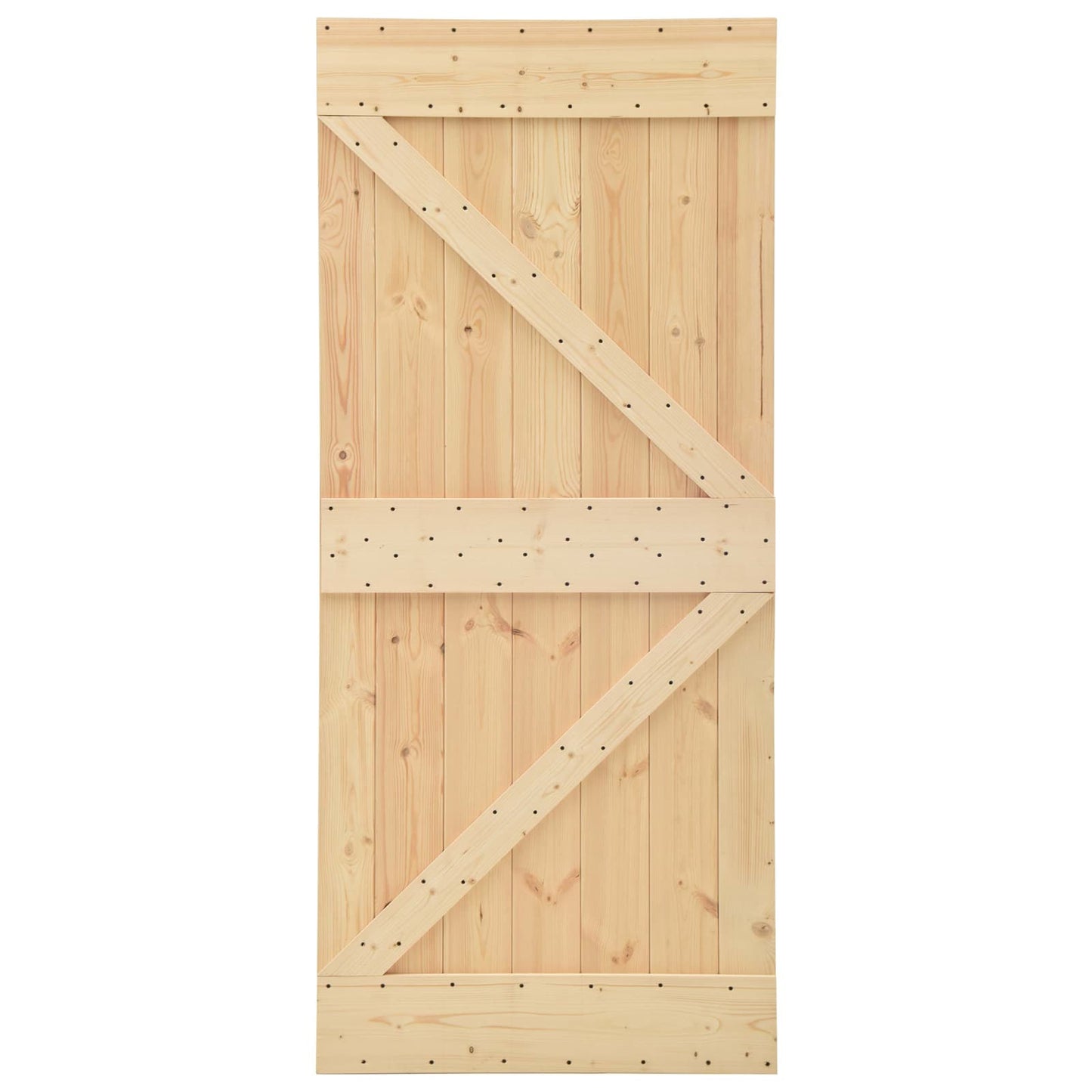 vidaXL Συρόμενη Πόρτα 2 τμχ. 80 x 210 cm Μασίφ Ξύλο Πεύκου