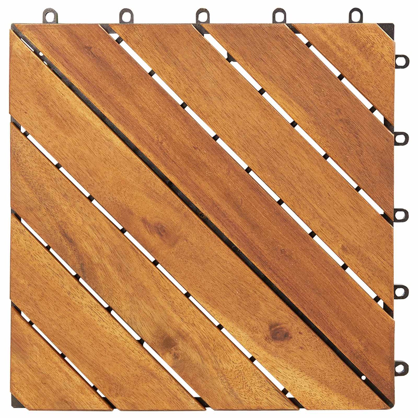 vidaXL Πλάκα Κατασκευής 20 pcs Καφέ 30 x 30 cm Ξύλο Ακακίας