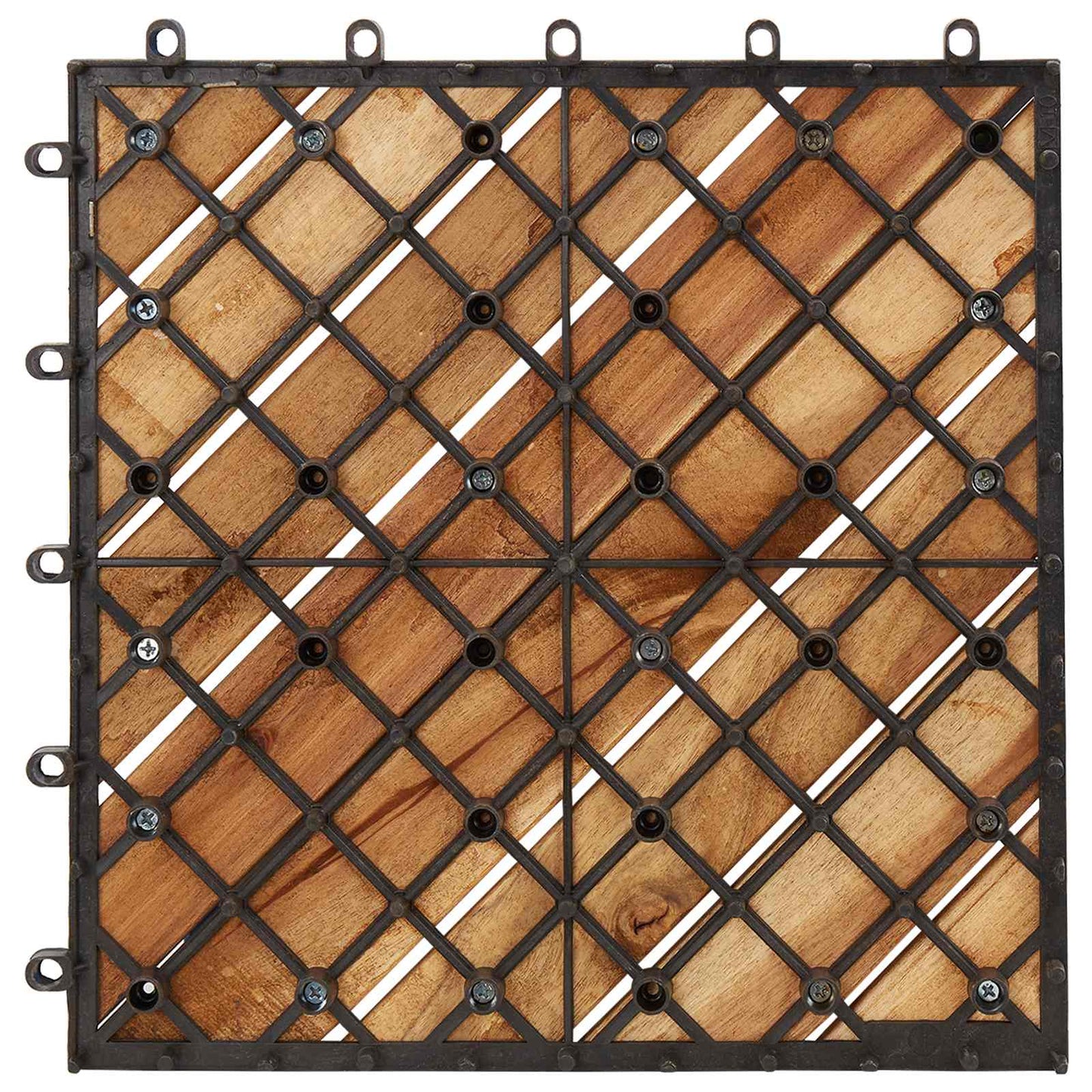 vidaXL Πλάκα Κατασκευής 30 pcs Καφέ 30 x 30 cm Ξύλο Ακακίας