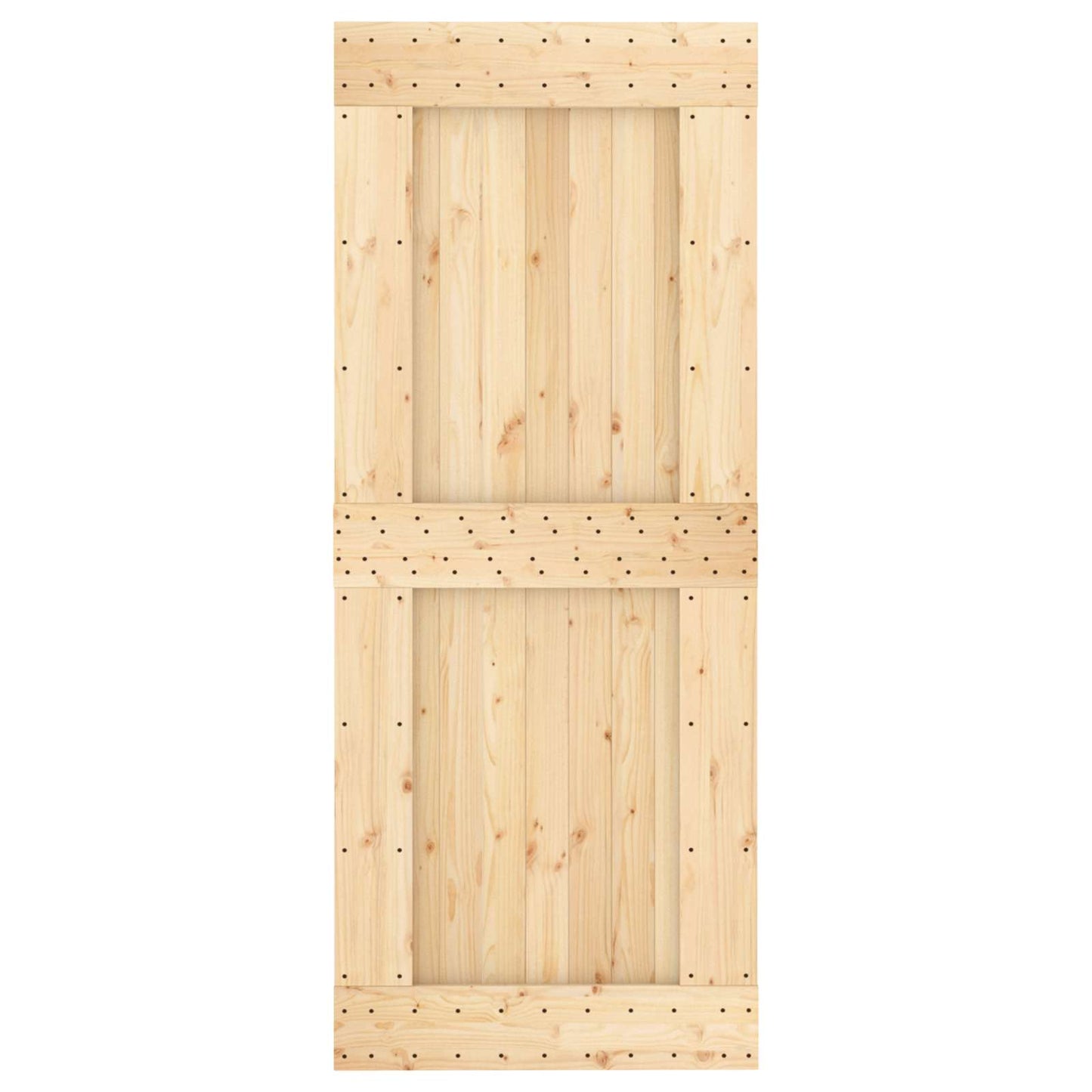 vidaXL Συρόμενη Πόρτα Φυσικό και Μαύρο 85 x 210 cm