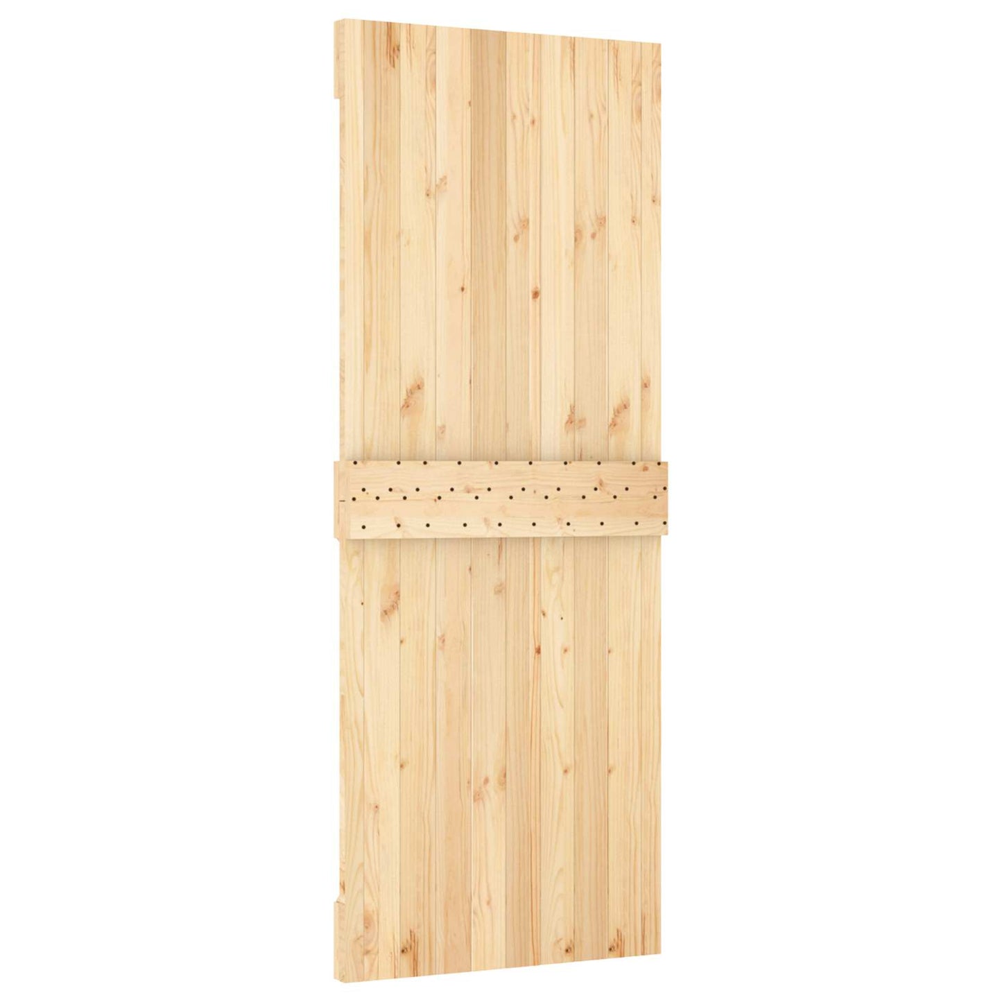 vidaXL Συρόμενη Πόρτα Φυσικό και Μαύρο 80 x 210 cm