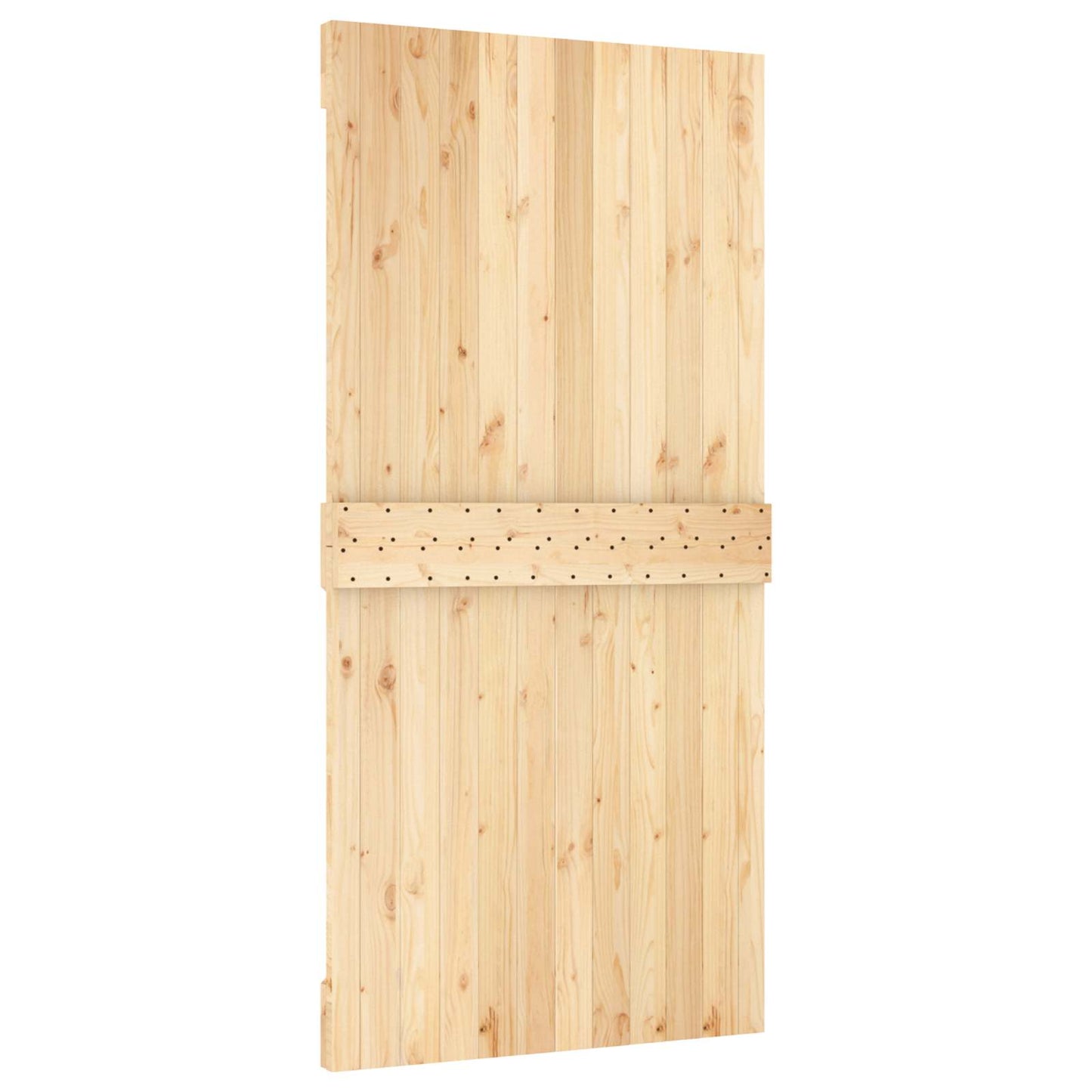 vidaXL Συρόμενη Πόρτα Φυσικό και Μαύρο 100 x 210 cm