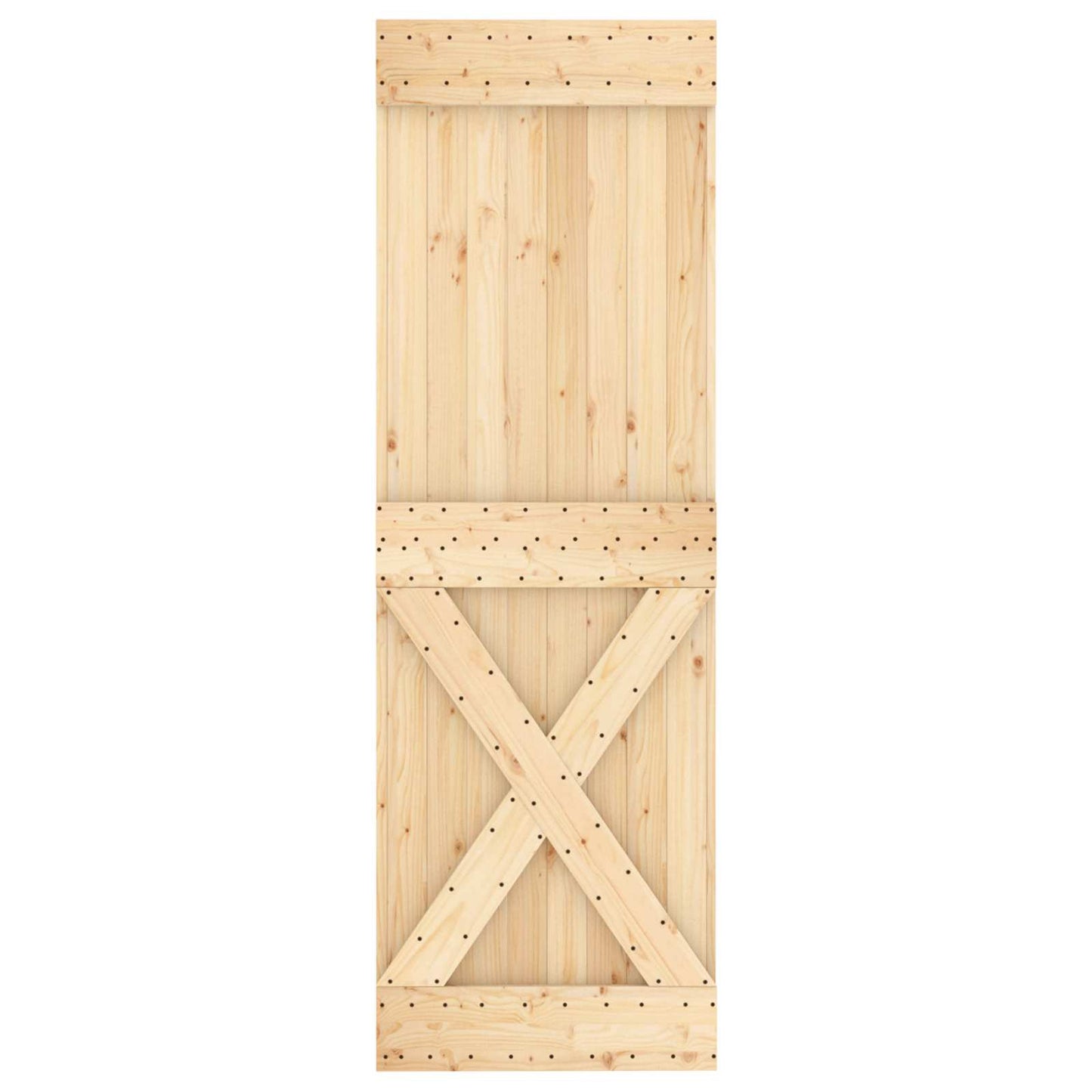 vidaXL Συρόμενη Πόρτα Φυσικό και Λευκό 70 x 210 cm
