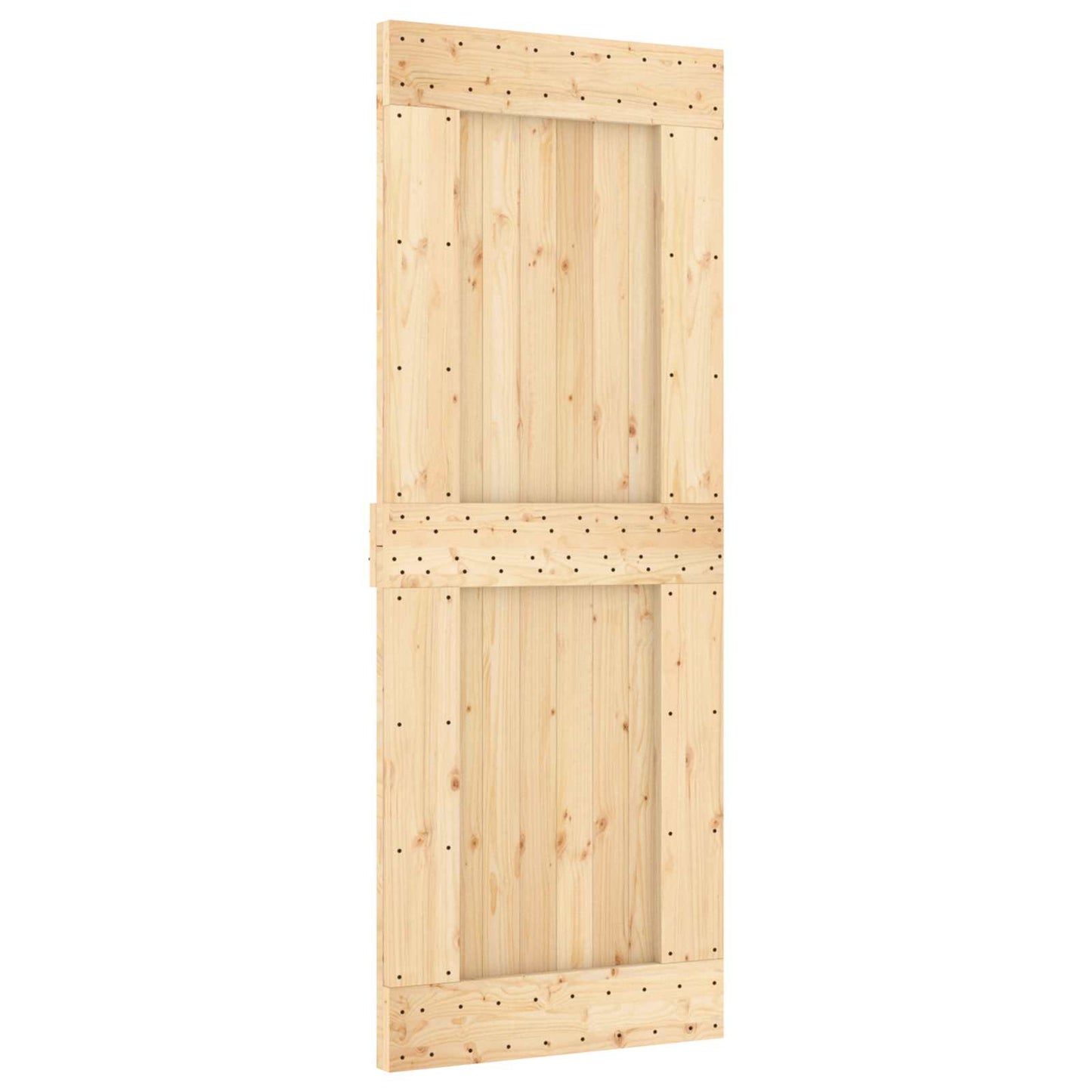 vidaXL Συρόμενη Πόρτα Φυσικό και Λευκό 80 x 210 cm
