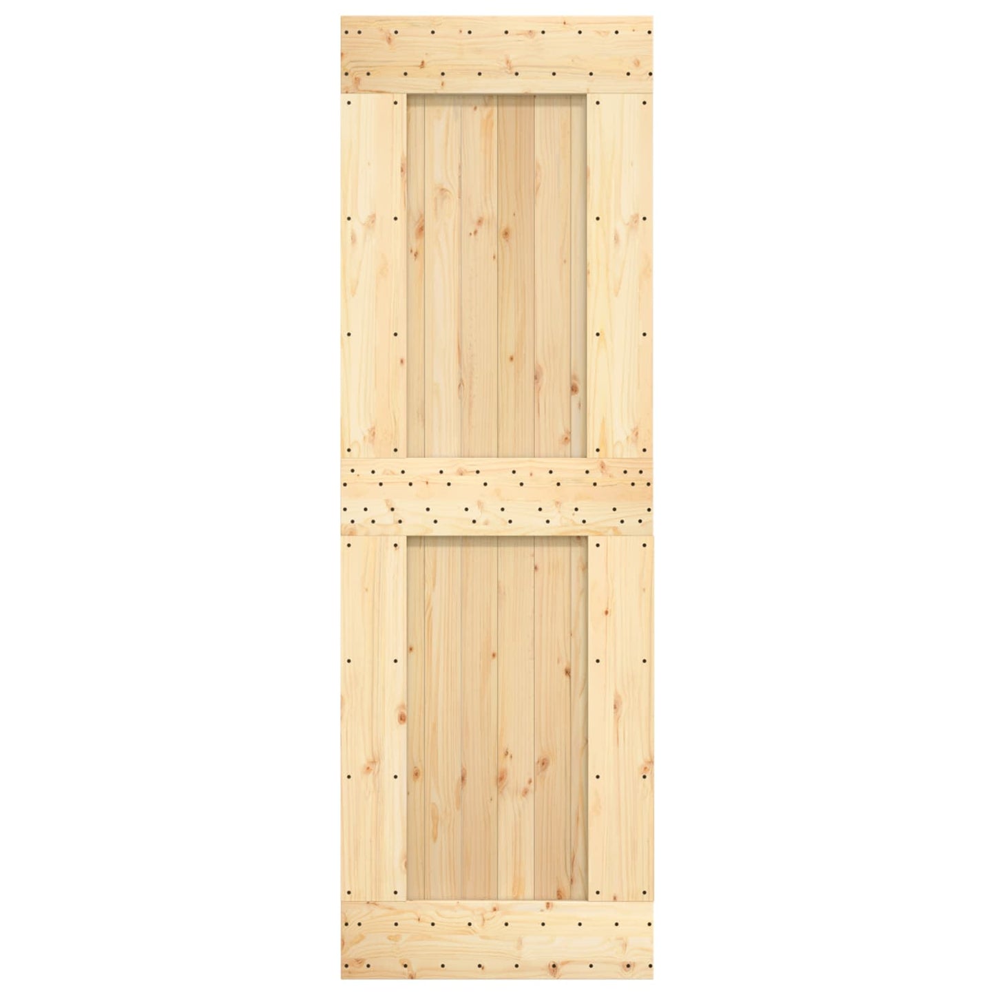 vidaXL Συρόμενη Πόρτα Φυσικό και Μαύρο 70 x 210 cm