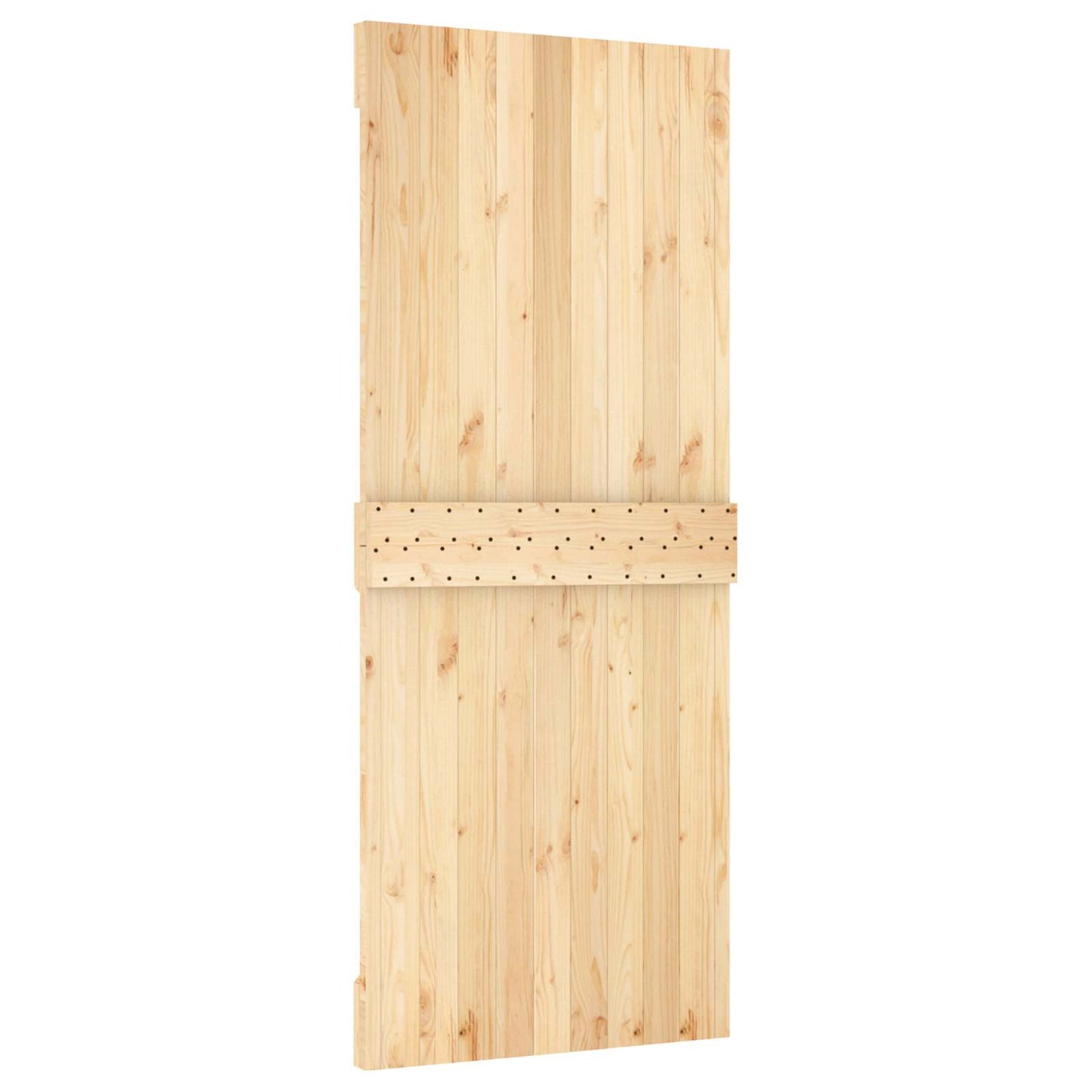 vidaXL Συρόμενη Πόρτα Φυσικό και Μαύρο 80 x 210 cm