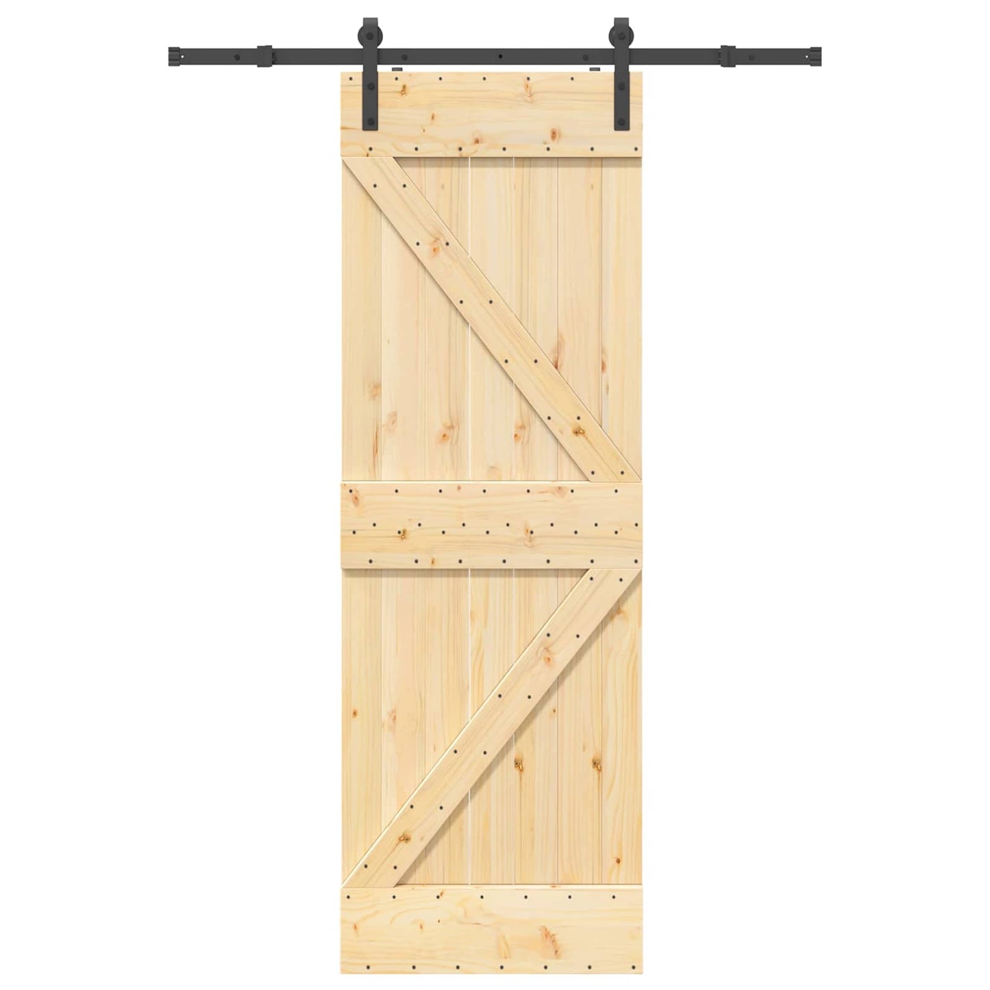vidaXL Συρόμενη Πόρτα NARVIK 70 x 210 εκ (152,5 εκ) Φυσικό και Μαύρο