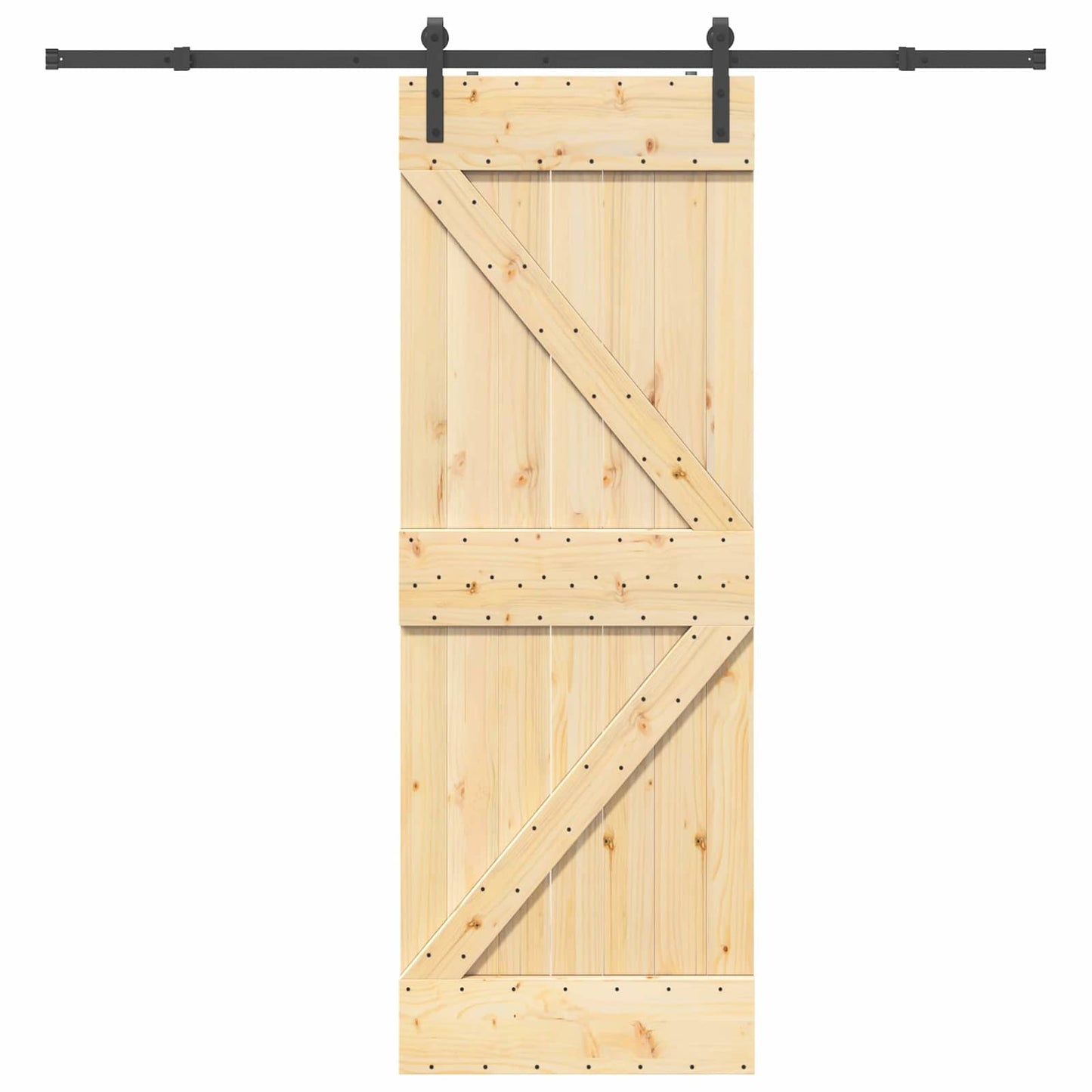 vidaXL Συρόμενη Πόρτα NARVIK 70 x 210 εκ (213,5 εκ) Φυσικό και Μαύρο