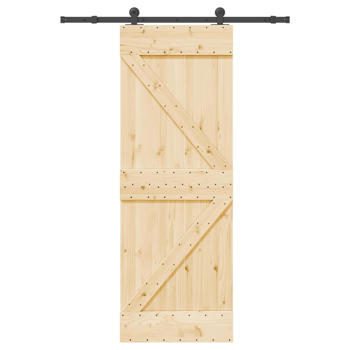 vidaXL Συρόμενη Πόρτα NARVIK 70 x 210 εκ (152,5 εκ) Φυσικό και Μαύρο