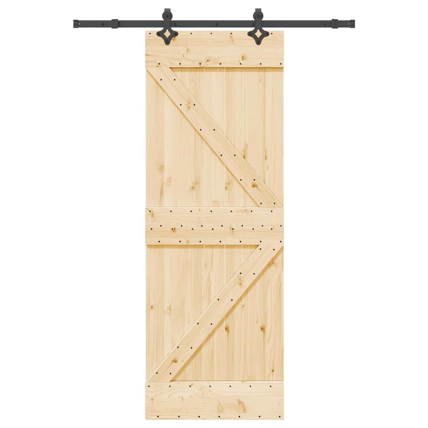 vidaXL Συρόμενη Πόρτα NARVIK 70 x 210 εκ (152,5 εκ) Φυσικό και Μαύρο