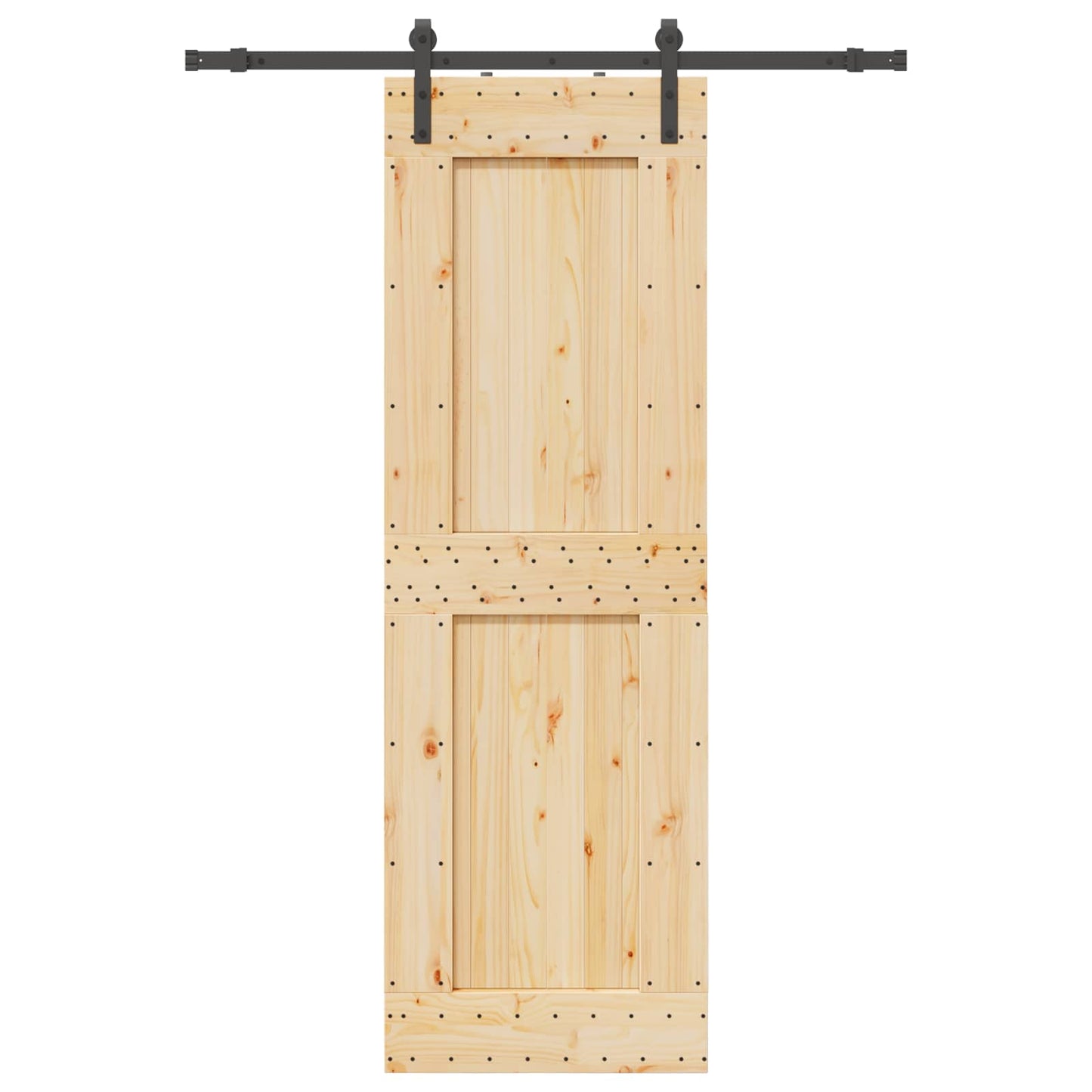 vidaXL Συρόμενη Πόρτα NARVIK 70 x 210 εκ (152,5 εκ) Φυσικό και Μαύρο