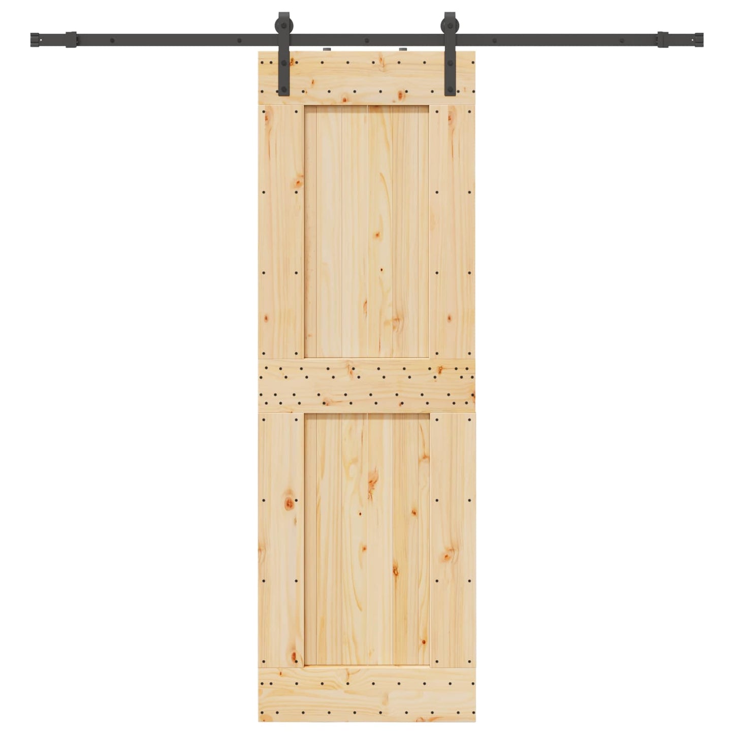vidaXL Συρόμενη Πόρτα NARVIK 70 x 210 εκ (213,5 εκ) Φυσικό και Μαύρο