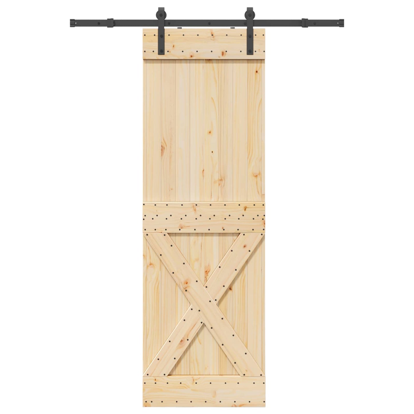 vidaXL Συρόμενη Πόρτα NARVIK 70 x 210 εκ (152,5 εκ) Φυσικό και Μαύρο
