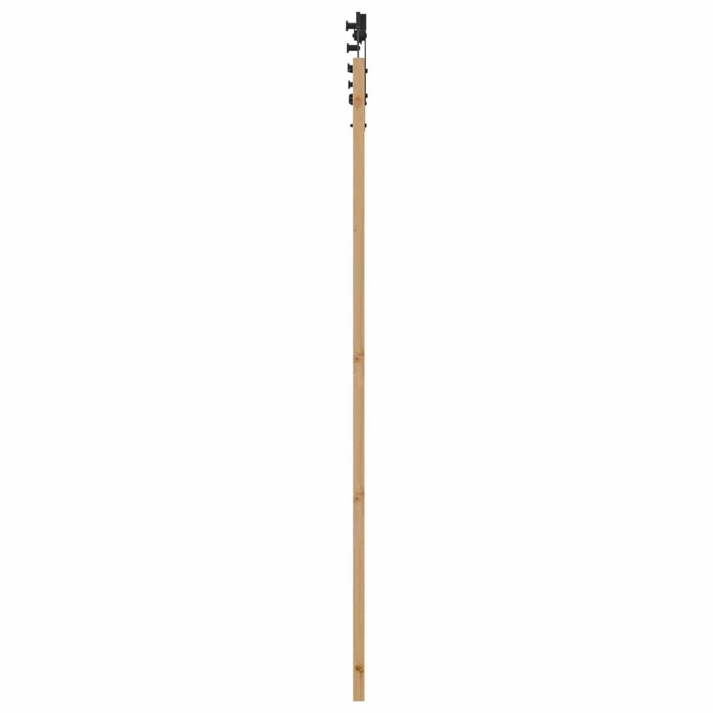 vidaXL Συρόμενη Πόρτα 86 x 211 cm Μασίφ Ξύλο Πεύκου Φυσικό και Μαύρο