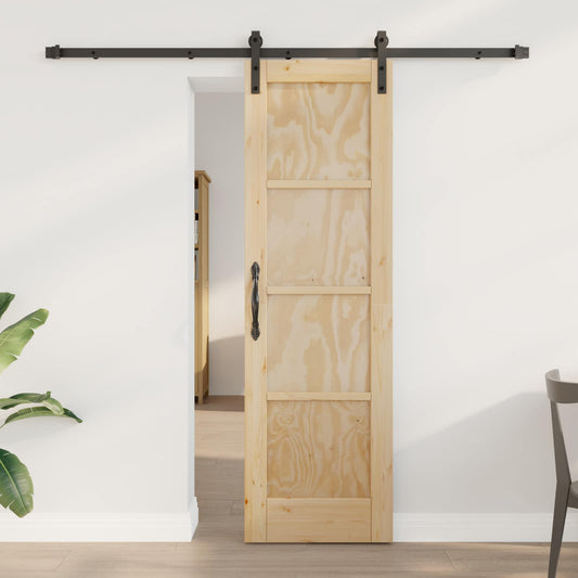 vidaXL Συρόμενη Πόρτα 61 x 198,5 εκ. Μασίφ Ξύλο Πεύκου
