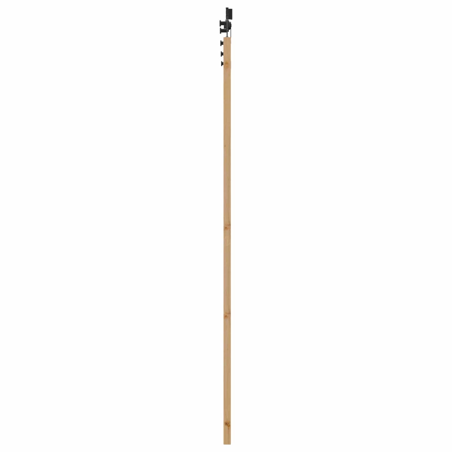 vidaXL Συρόμενη Πόρτα Φυσικό και Μαύρο 86 x 211 cm Μασίφ Ξύλο Πεύκου