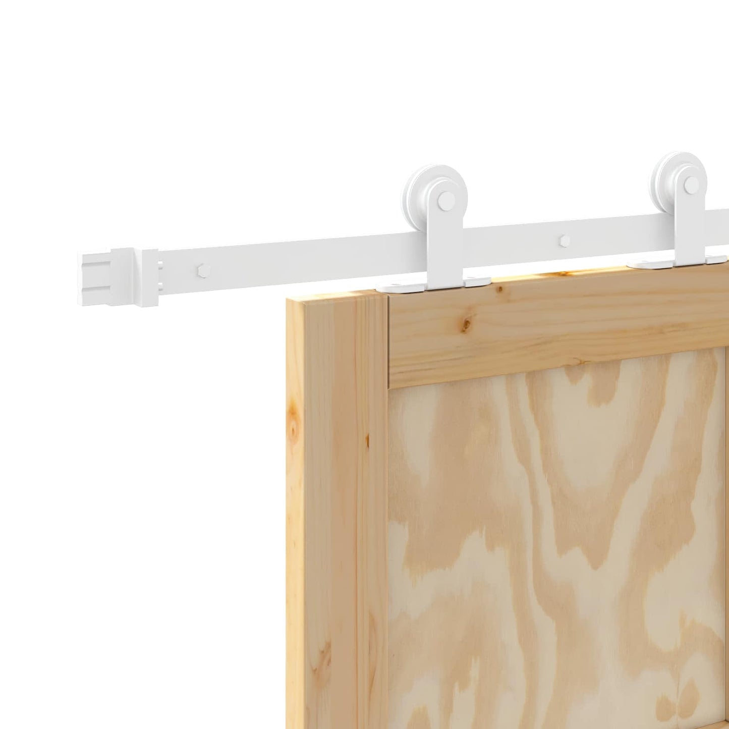 vidaXL Συρόμενη Πόρτα Φυσικό και Λευκό 86 x 211 cm Μασίφ Ξύλο Πεύκου