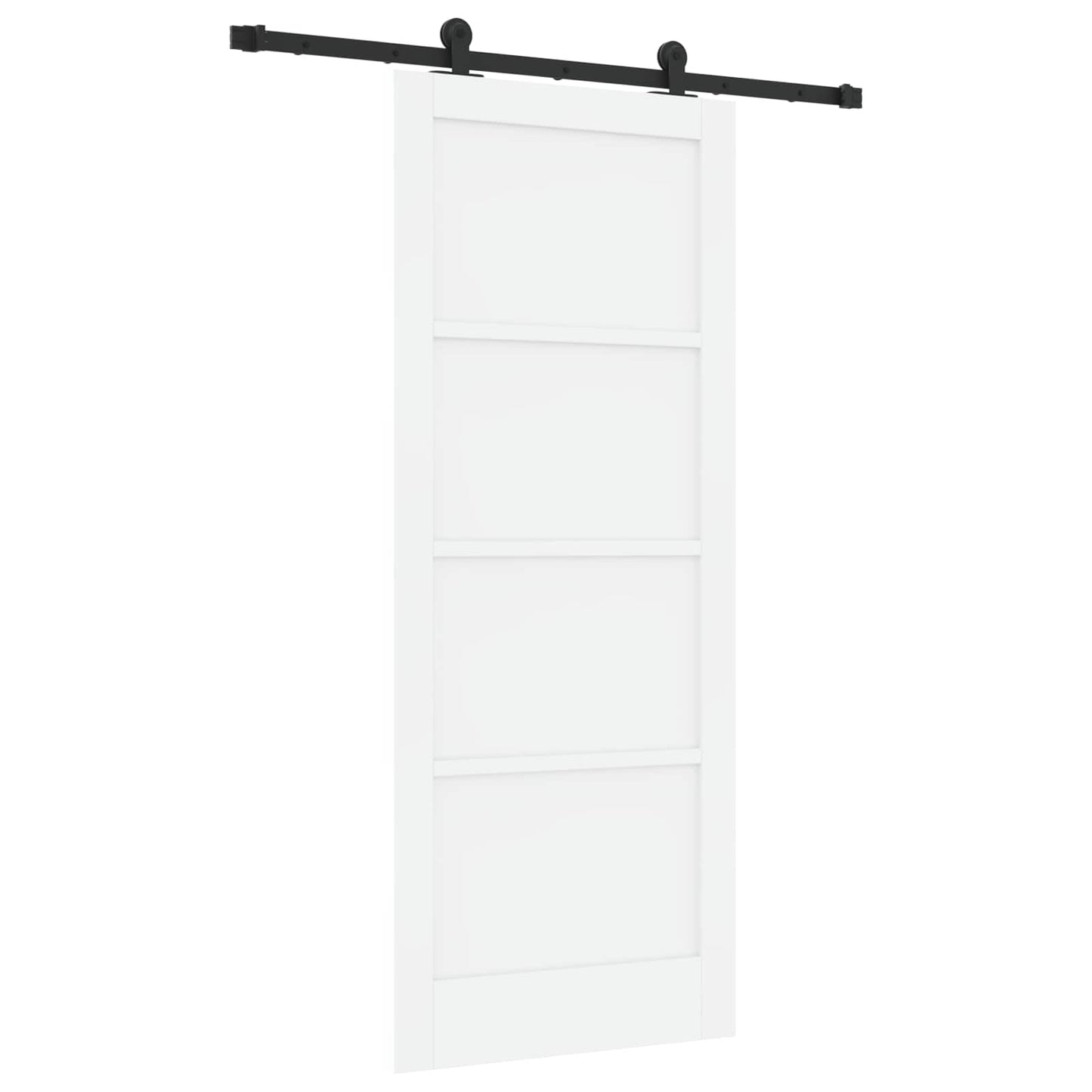 vidaXL Συρόμενη Πόρτα ORKDAL 83 x 202 εκ. Μασίφ Ξύλο Πεύκου Λευκό