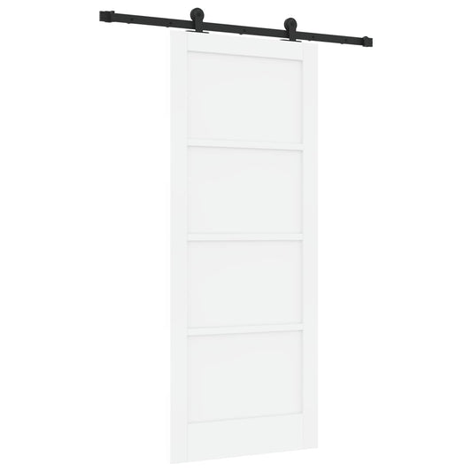 vidaXL Συρόμενη Πόρτα ORKDAL 83 x 202 εκ. Μασίφ Ξύλο Πεύκου Λευκό