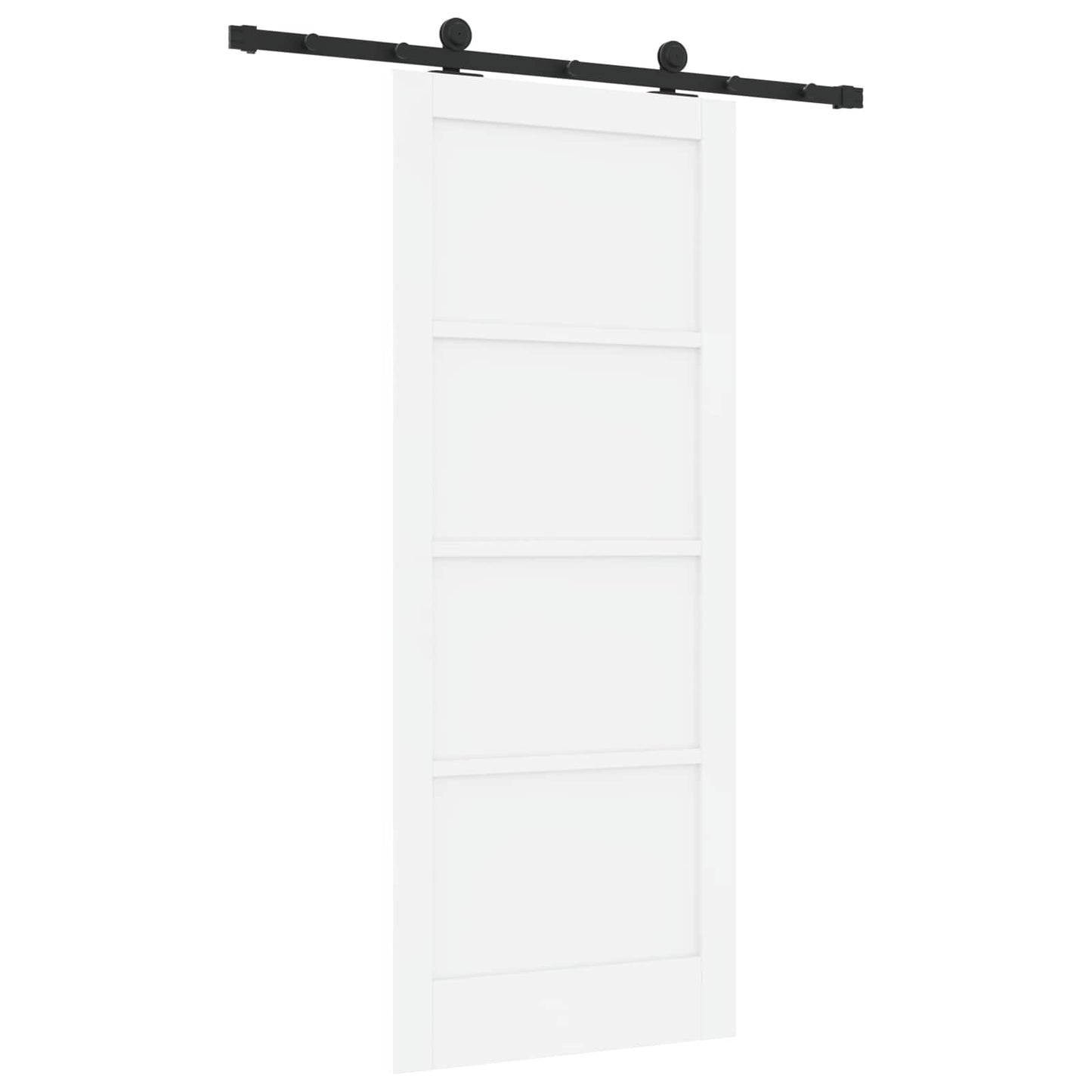 vidaXL Συρόμενη Πόρτα ORKDAL 83 x 202 εκ. Μασίφ Ξύλο Πεύκου Λευκό