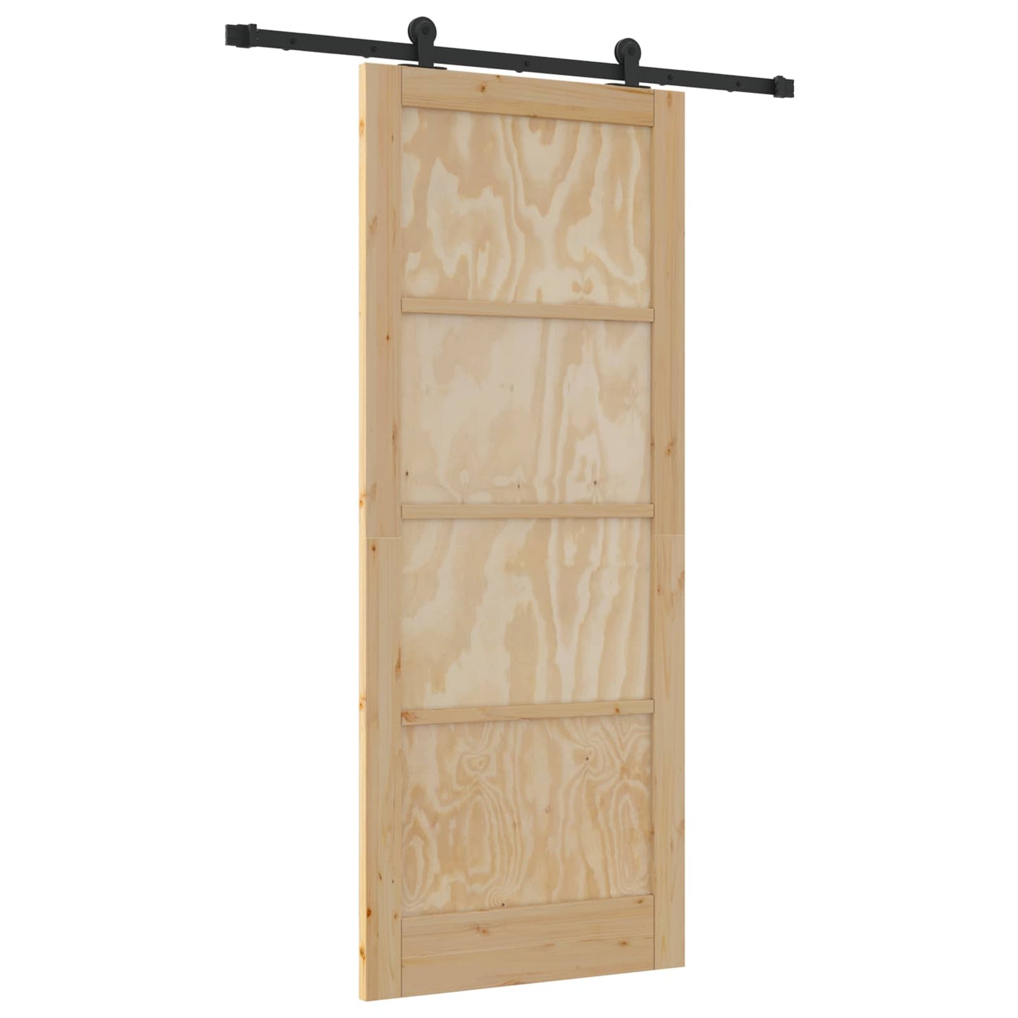 vidaXL Συρόμενη Πόρτα ORKDAL 86 x 211 cm Μασίφ Ξύλο Πεύκου Φυσικό