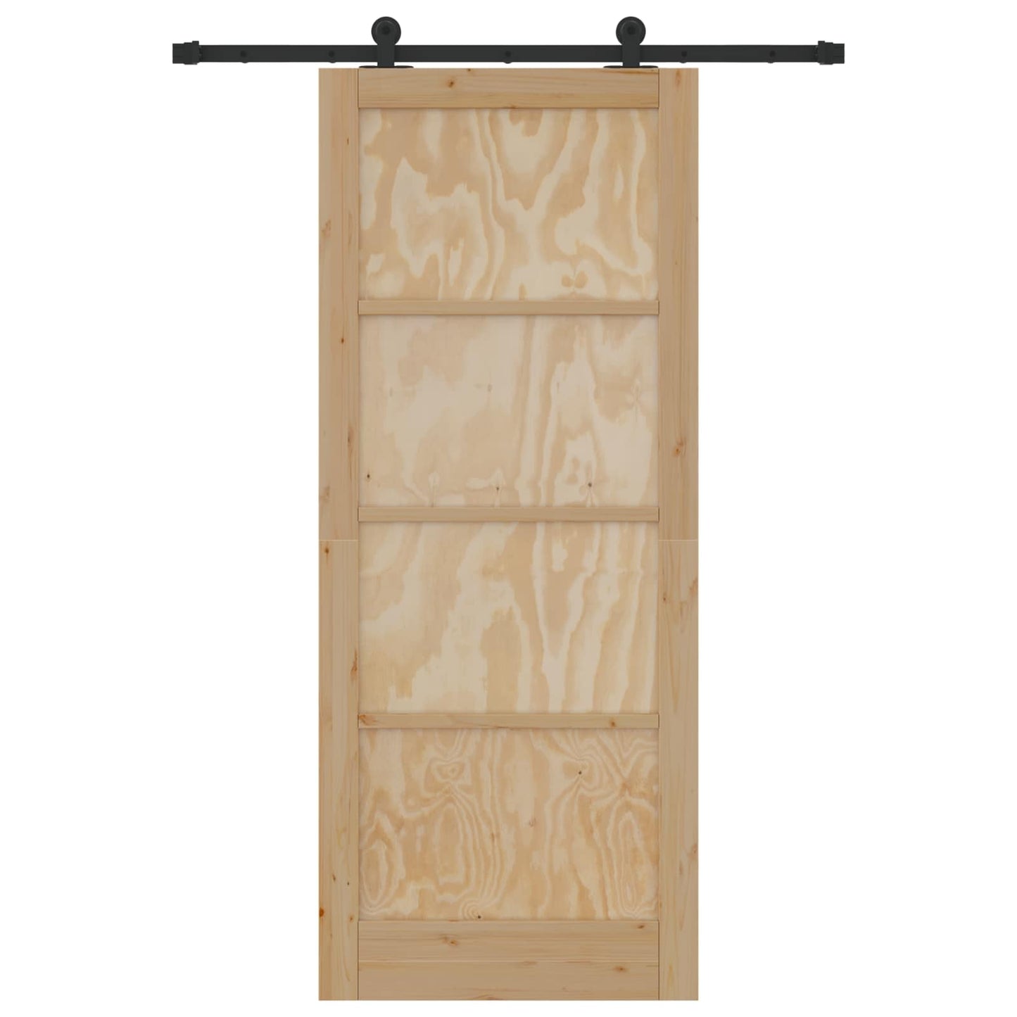vidaXL Συρόμενη Πόρτα ORKDAL 86 x 211 cm Μασίφ Ξύλο Πεύκου Φυσικό