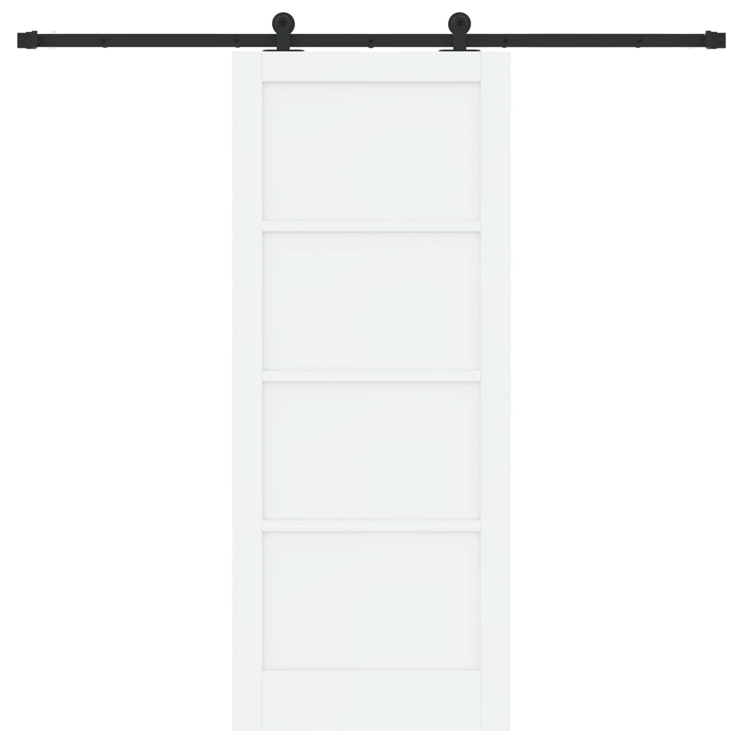 vidaXL Συρόμενη Πόρτα ORKDAL 83 x 202 εκ. Μασίφ Ξύλο Πεύκου Λευκό