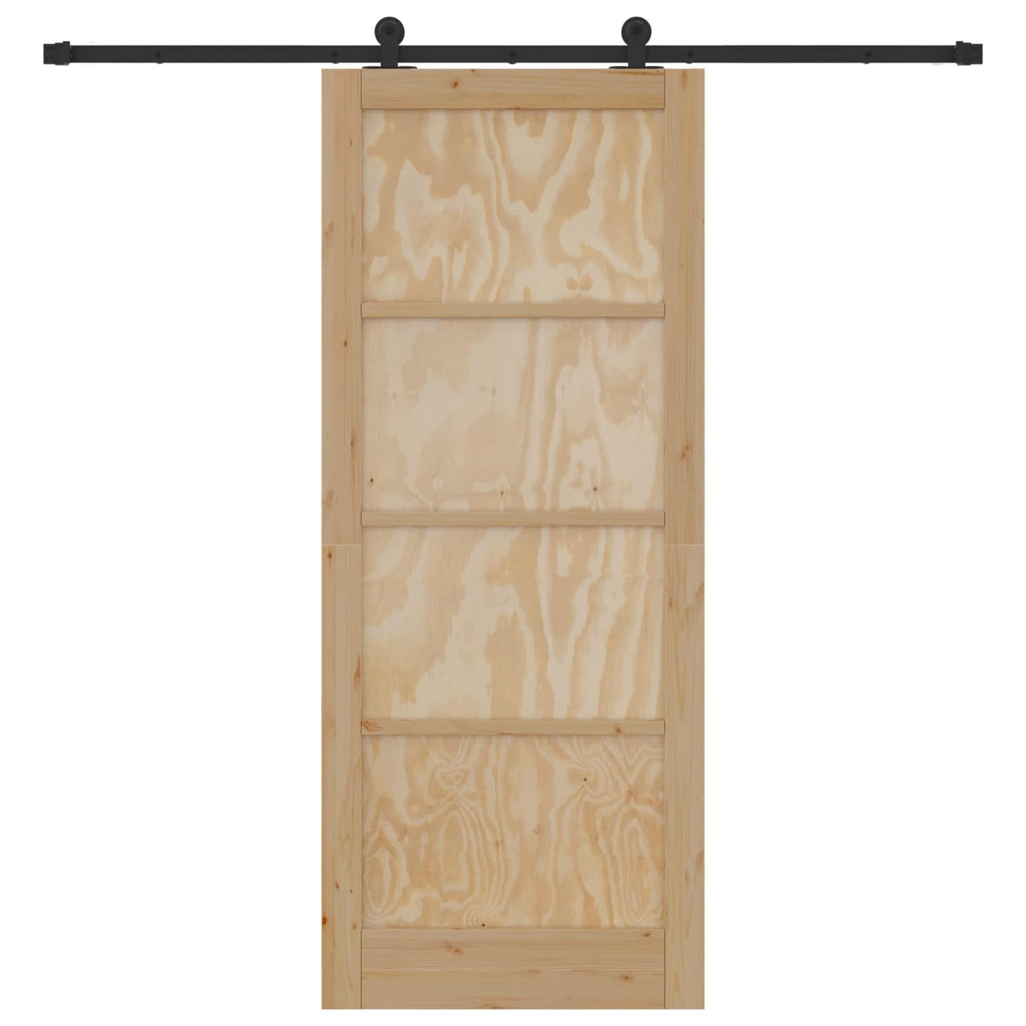 vidaXL Συρόμενη Πόρτα ORKDAL 86 x 211 cm Μασίφ Ξύλο Πεύκου Φυσικό
