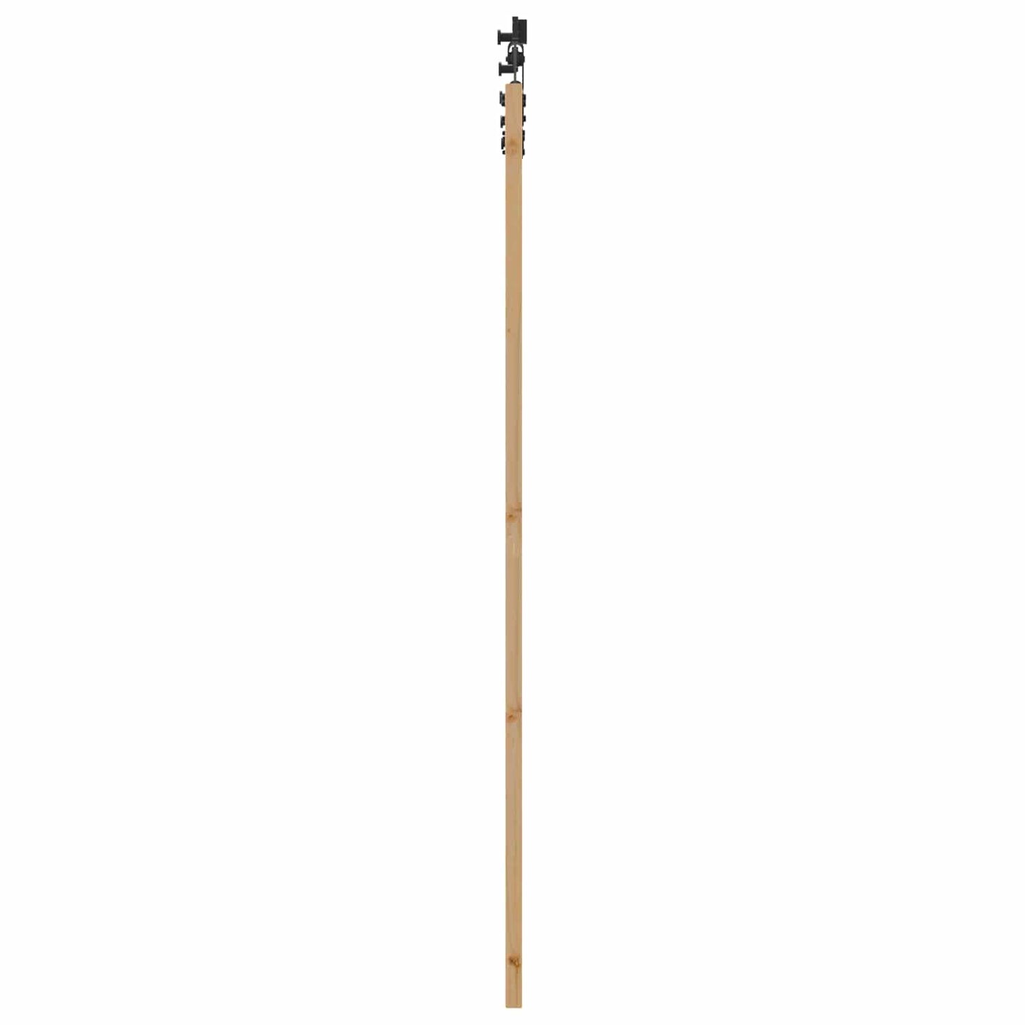 vidaXL Συρόμενη Πόρτα Φυσικό και Μαύρο 86 x 211 cm Μασίφ Ξύλο Πεύκου