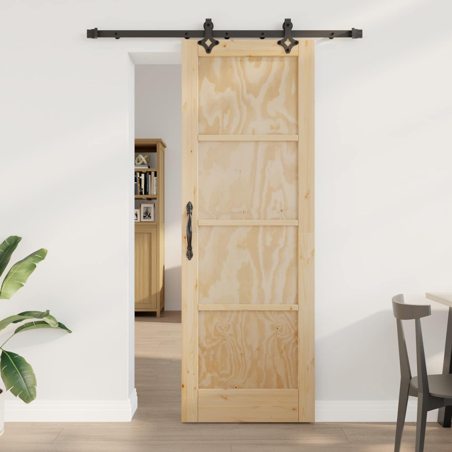 vidaXL Συρόμενη Πόρτα ORKDAL 73,5 x 211 εκ Μασίφ Ξύλο Πεύκου Φυσικό