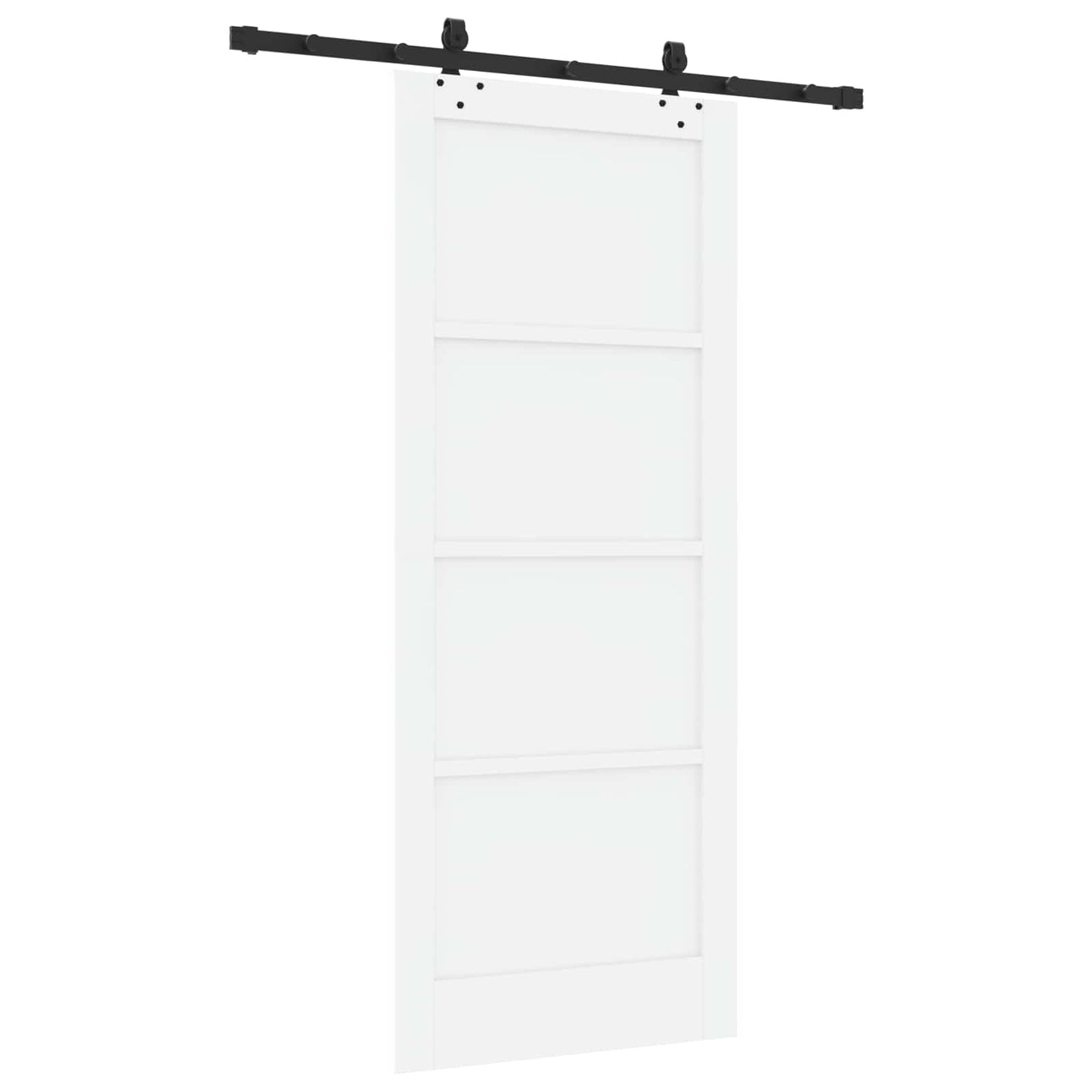 vidaXL Συρόμενη Πόρτα ORKDAL 83 x 202 εκ. Μασίφ Ξύλο Πεύκου Λευκό
