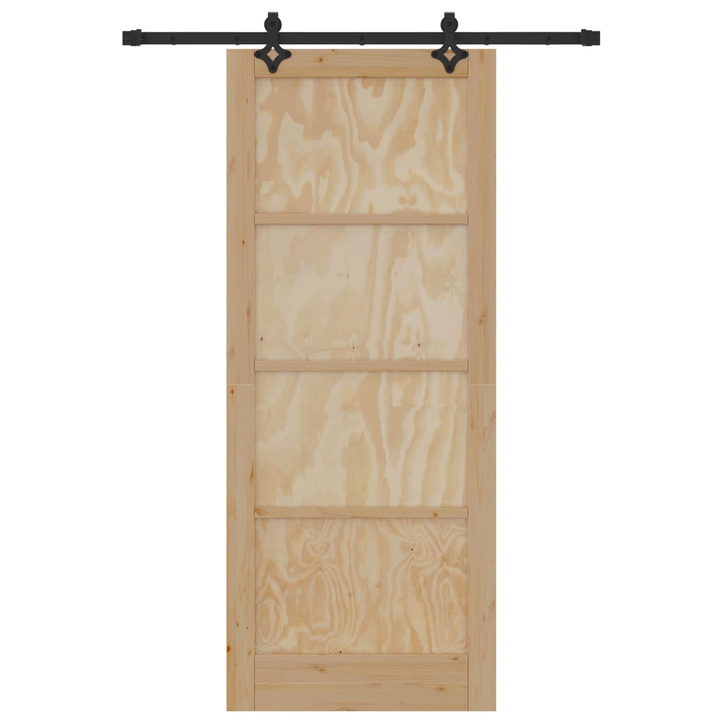 vidaXL Συρόμενη Πόρτα ORKDAL 86 x 211 cm Μασίφ Ξύλο Πεύκου Φυσικό