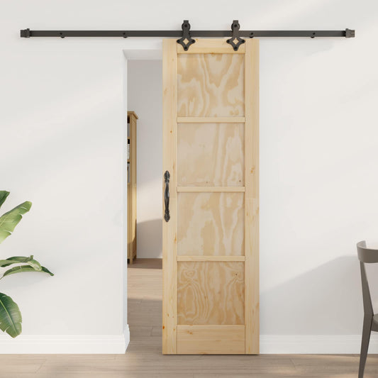 vidaXL Συρόμενη Πόρτα ORKDAL 61 x 198,5 εκ. Μασίφ Ξύλο Πεύκου Φυσικό