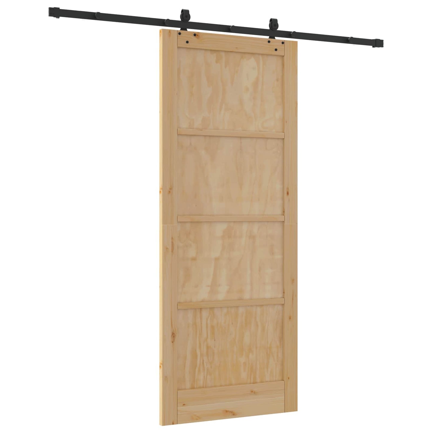 vidaXL Συρόμενη Πόρτα ORKDAL 86 x 211 cm Μασίφ Ξύλο Πεύκου Φυσικό