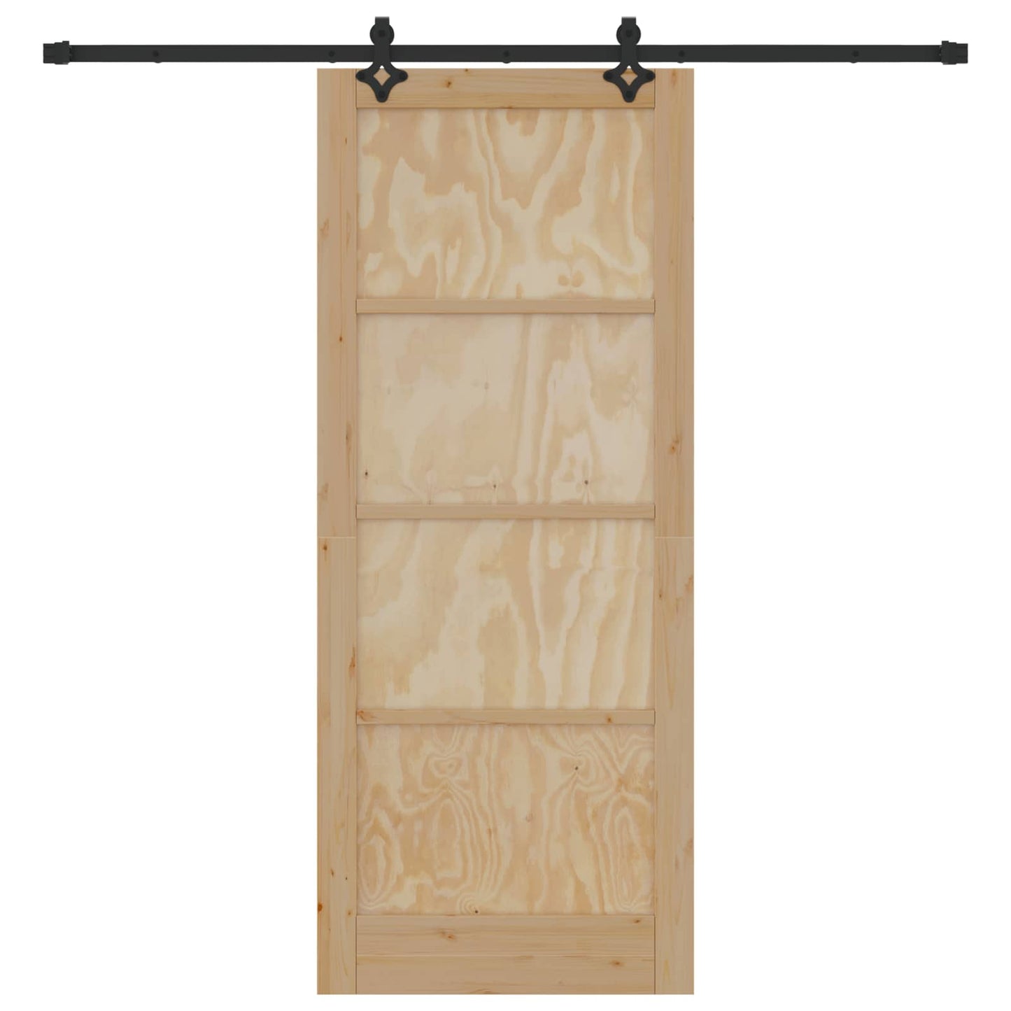 vidaXL Συρόμενη Πόρτα ORKDAL 86 x 211 cm Μασίφ Ξύλο Πεύκου Φυσικό