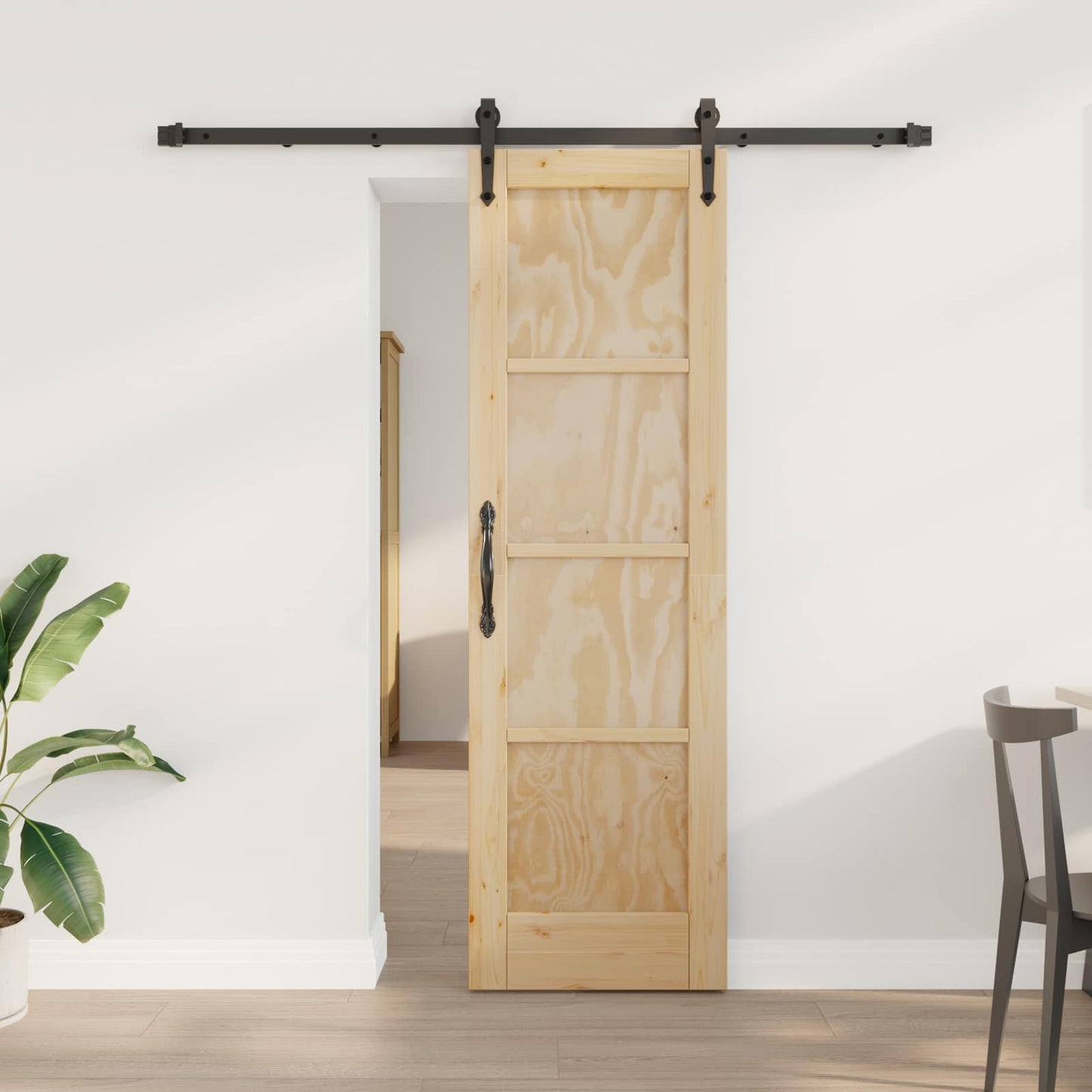 vidaXL Συρόμενη Πόρτα ORKDAL 61 x 198,5 εκ. Μασίφ Ξύλο Πεύκου