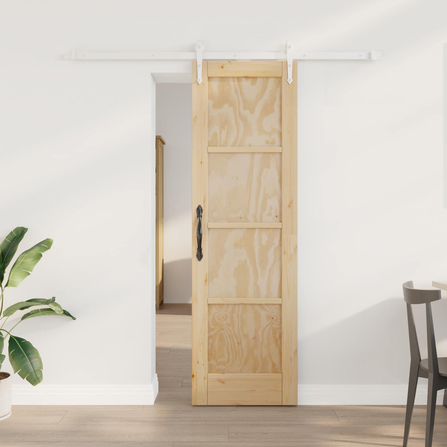 vidaXL Συρόμενη Πόρτα ORKDAL 61 x 198,5 εκ. Μασίφ Ξύλο Πεύκου
