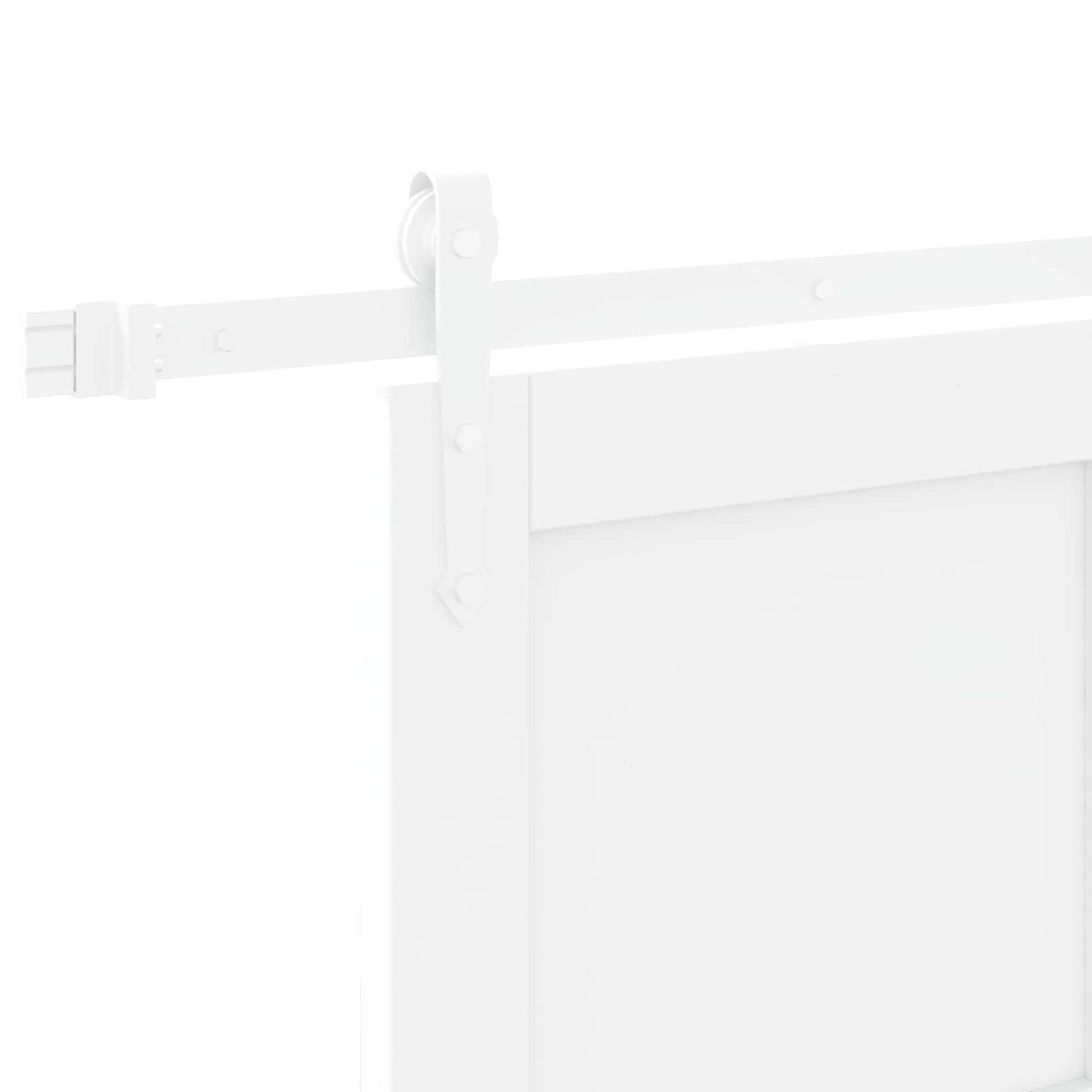 vidaXL Συρόμενη Πόρτα ORKDAL 83 x 202 εκ. Μασίφ Ξύλο Πεύκου Λευκό