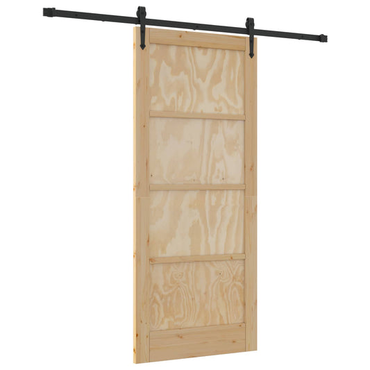 vidaXL Συρόμενη Πόρτα ORKDAL 86 x 198,5 cm Μασίφ Ξύλο Πεύκου