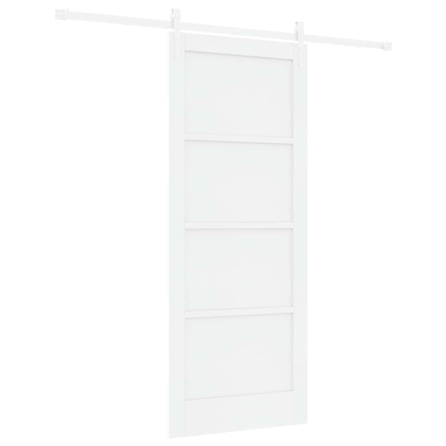 vidaXL Συρόμενη Πόρτα ORKDAL 83 x 202 εκ. Μασίφ Ξύλο Πεύκου Λευκό