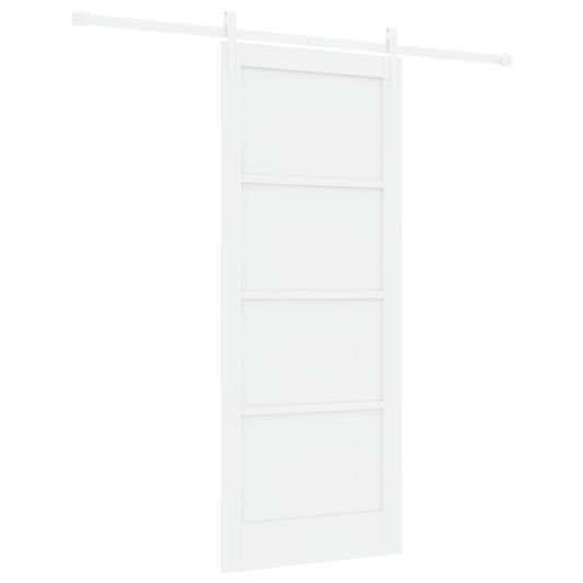 vidaXL Συρόμενη Πόρτα ORKDAL 83 x 202 εκ. Μασίφ Ξύλο Πεύκου Λευκό
